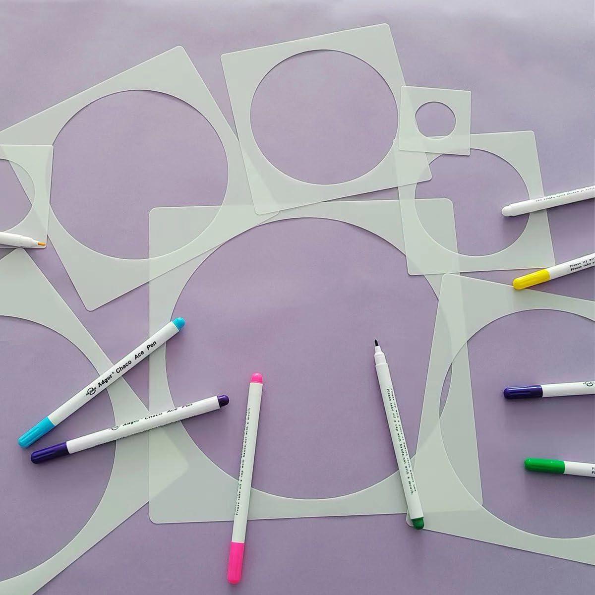 8 Plantillas de Círculo Grande ZTEOFO para Pintura 25cm-6cm