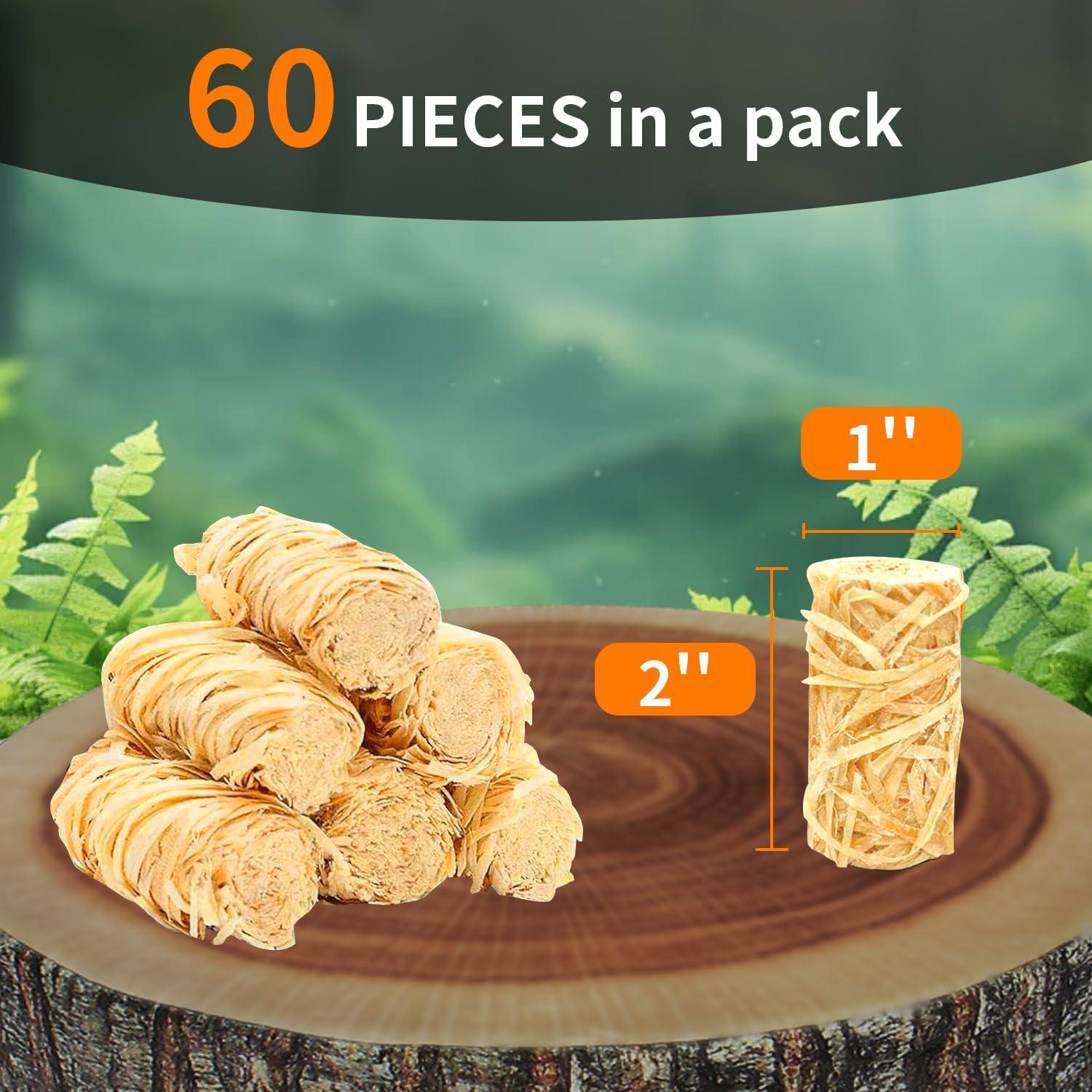 Encendedores Naturales KACHUAN BEAR 60pcs para BBQ y Chimenea