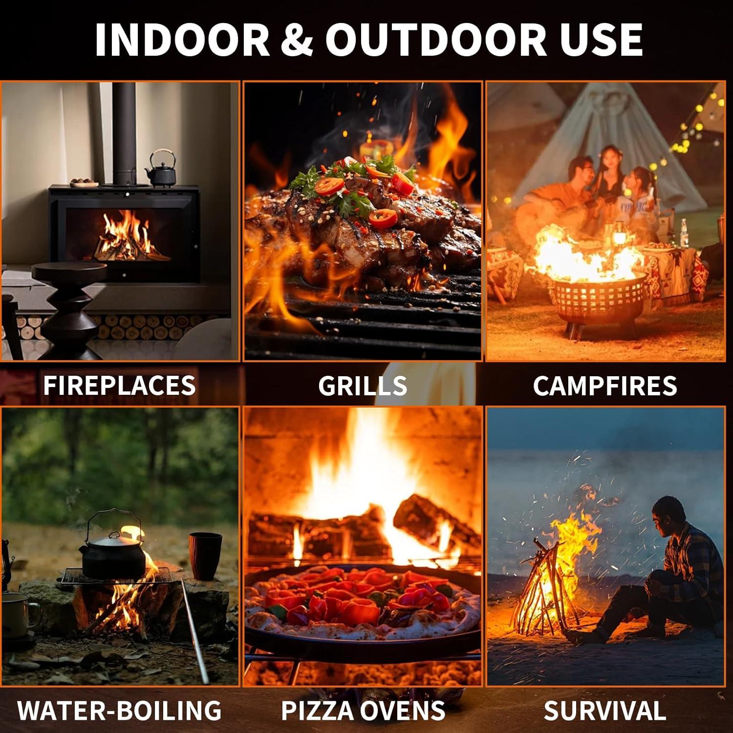 Encendedores Naturales KACHUAN BEAR 60pcs para BBQ y Chimenea