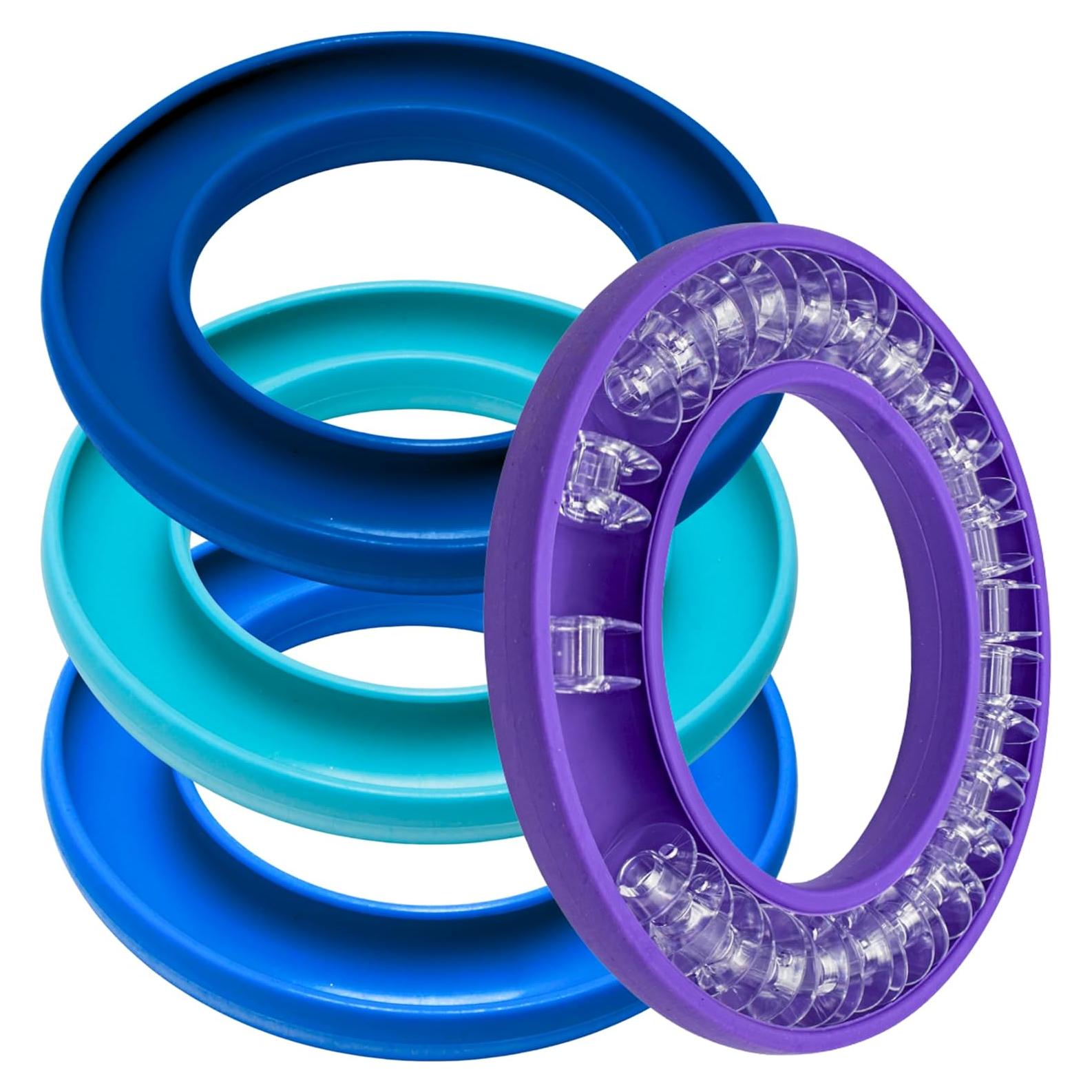 4 Soportes de Bobinas de Silicona Azul YARRD - Organizador 13.5 cm