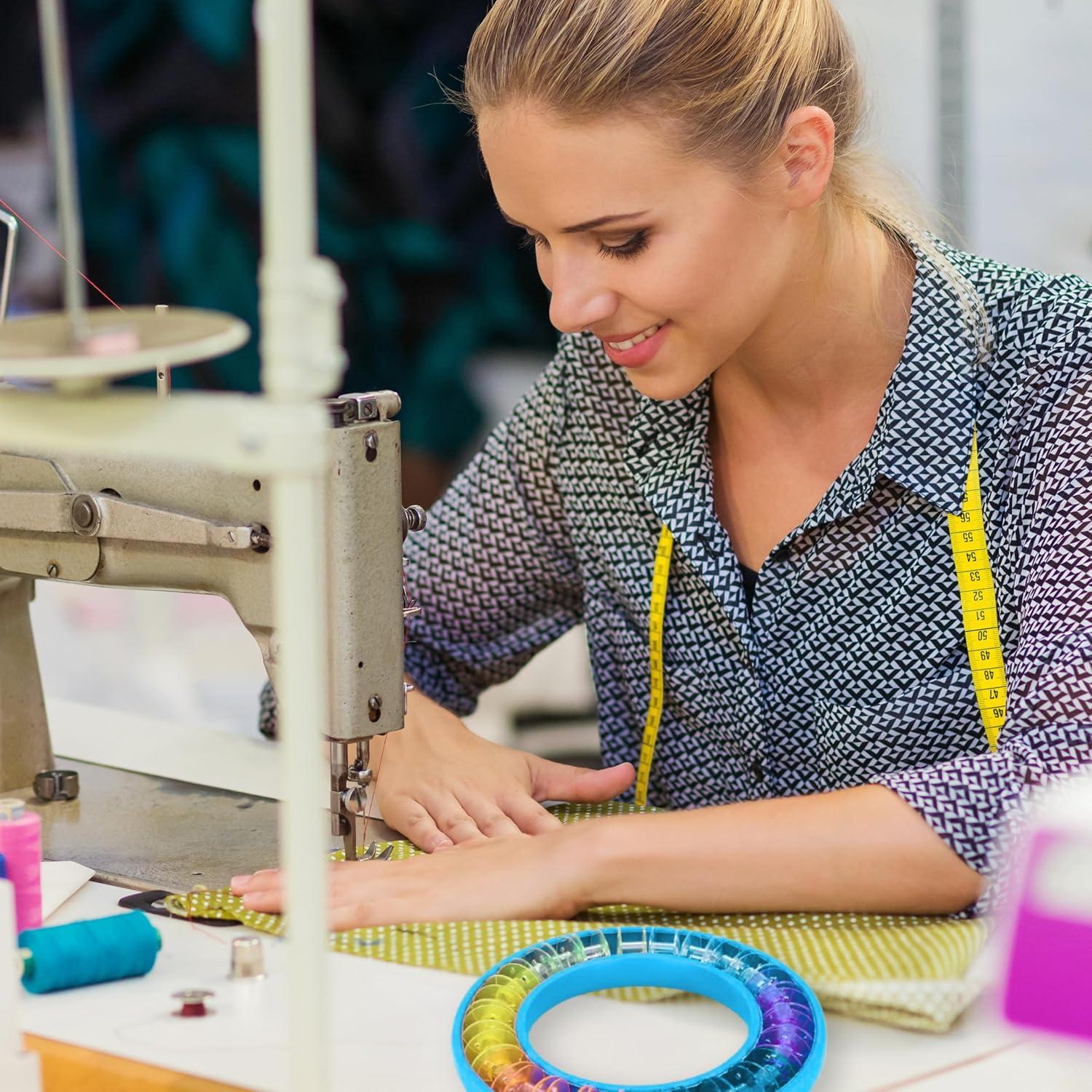 4 Soportes de Bobinas de Silicona Azul YARRD - Organizador 13.5 cm