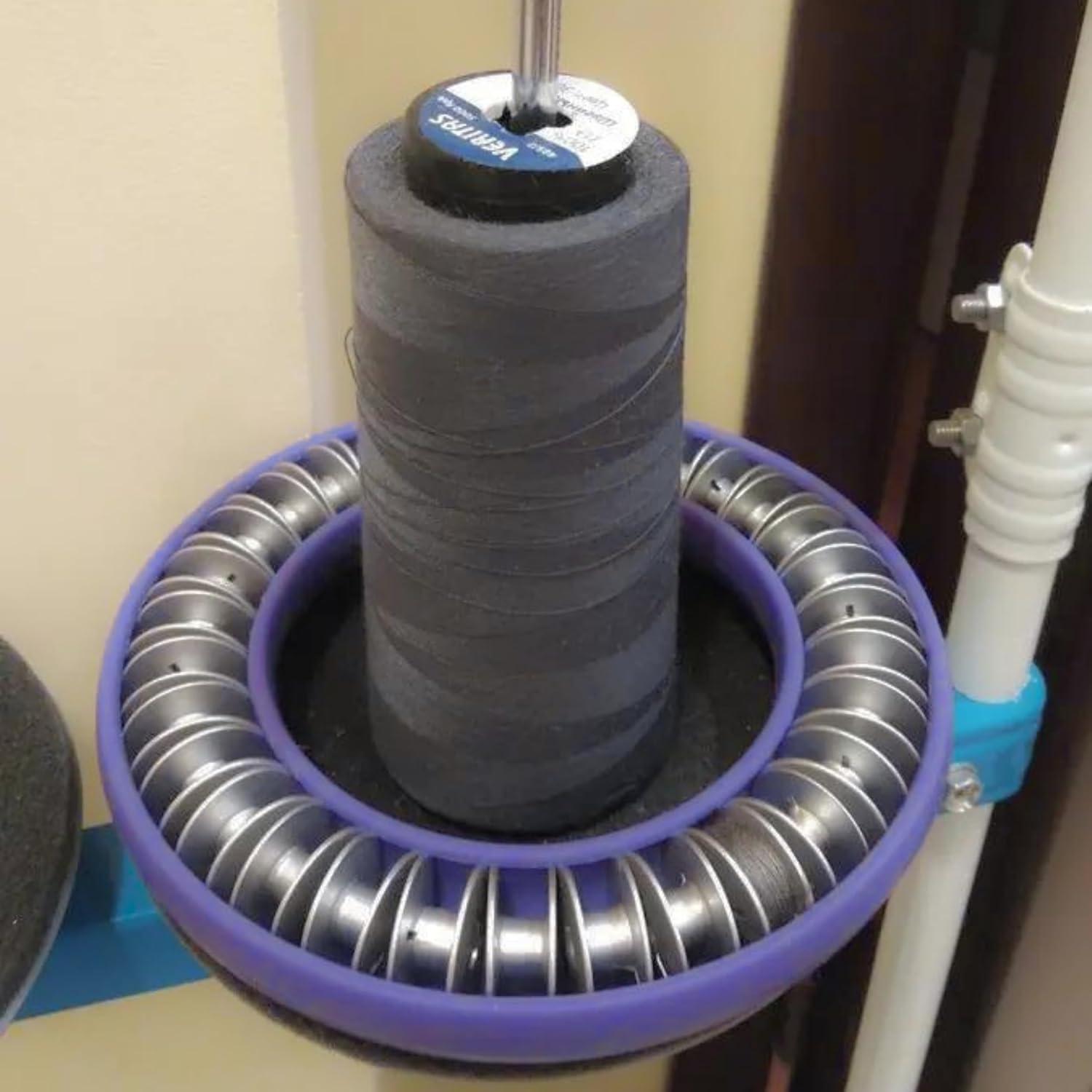 4 Soportes de Bobinas de Silicona Azul YARRD - Organizador 13.5 cm