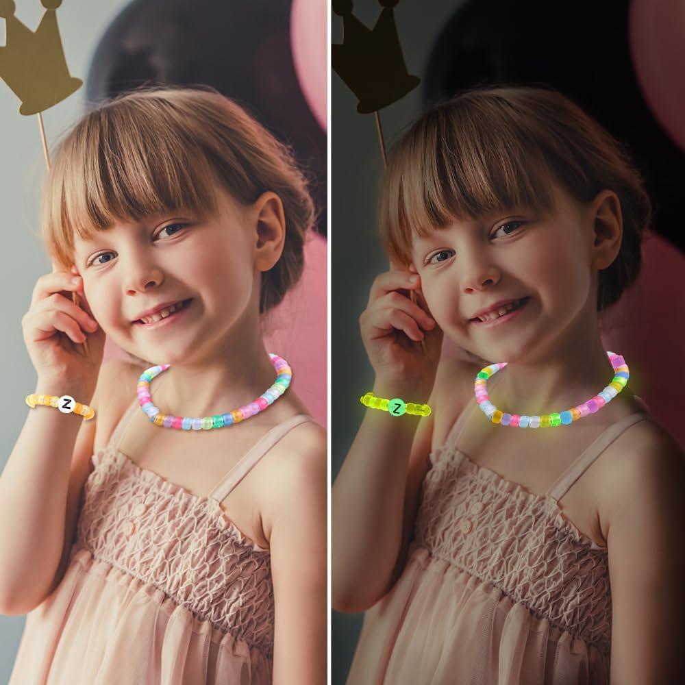 Kit de Fabricación de Pulseras DULEFUN - Cuentas Brillantes y Luminiscentes