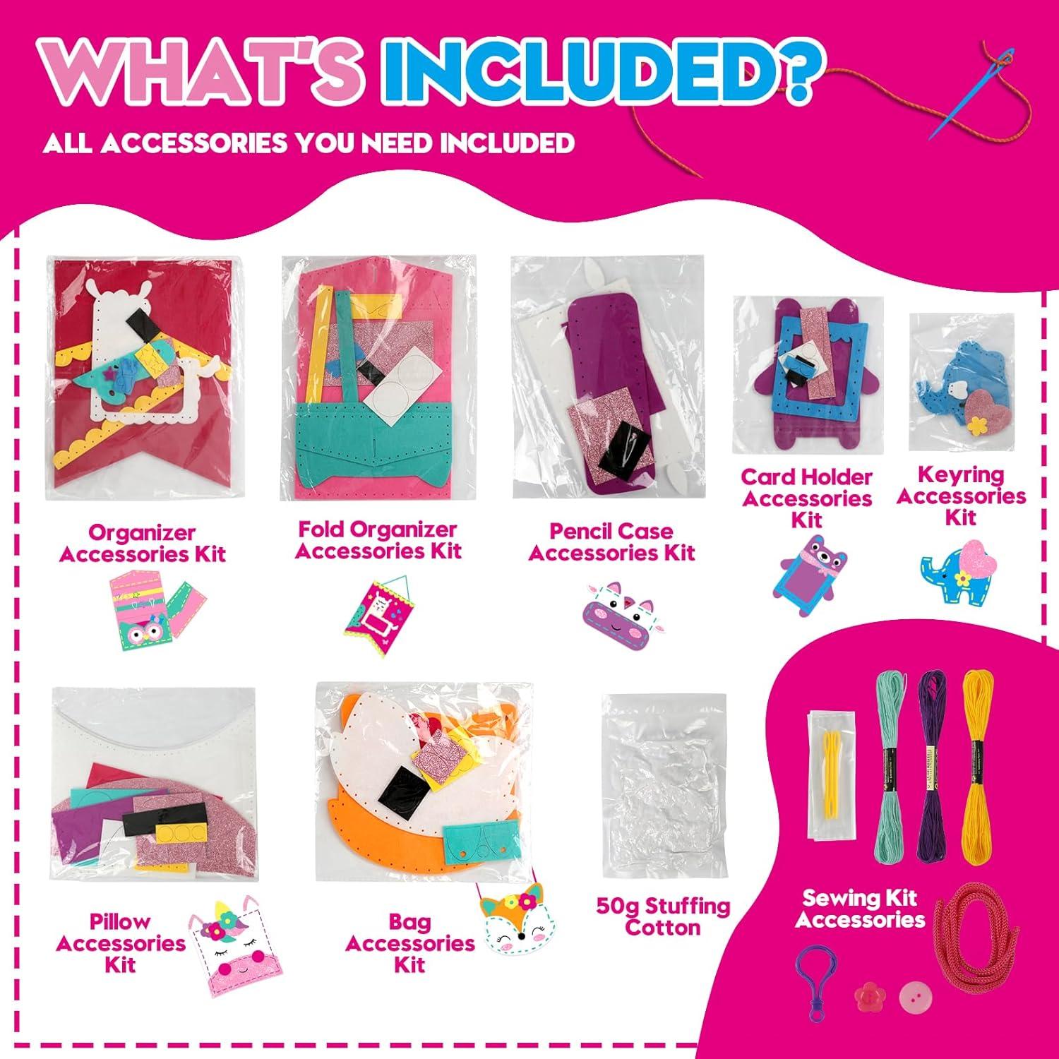 Kit de Costura para Niñas SparkleMe - 7 Proyectos DIY Coloridos