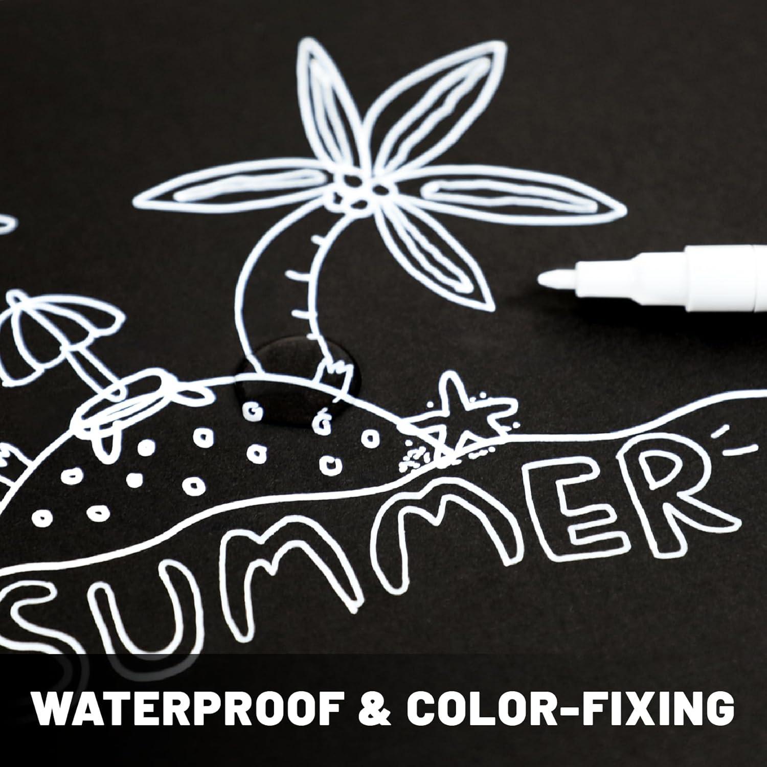 Marcadores de Pintura Acrílica Blanca Pagather 0.7mm Paquete 6