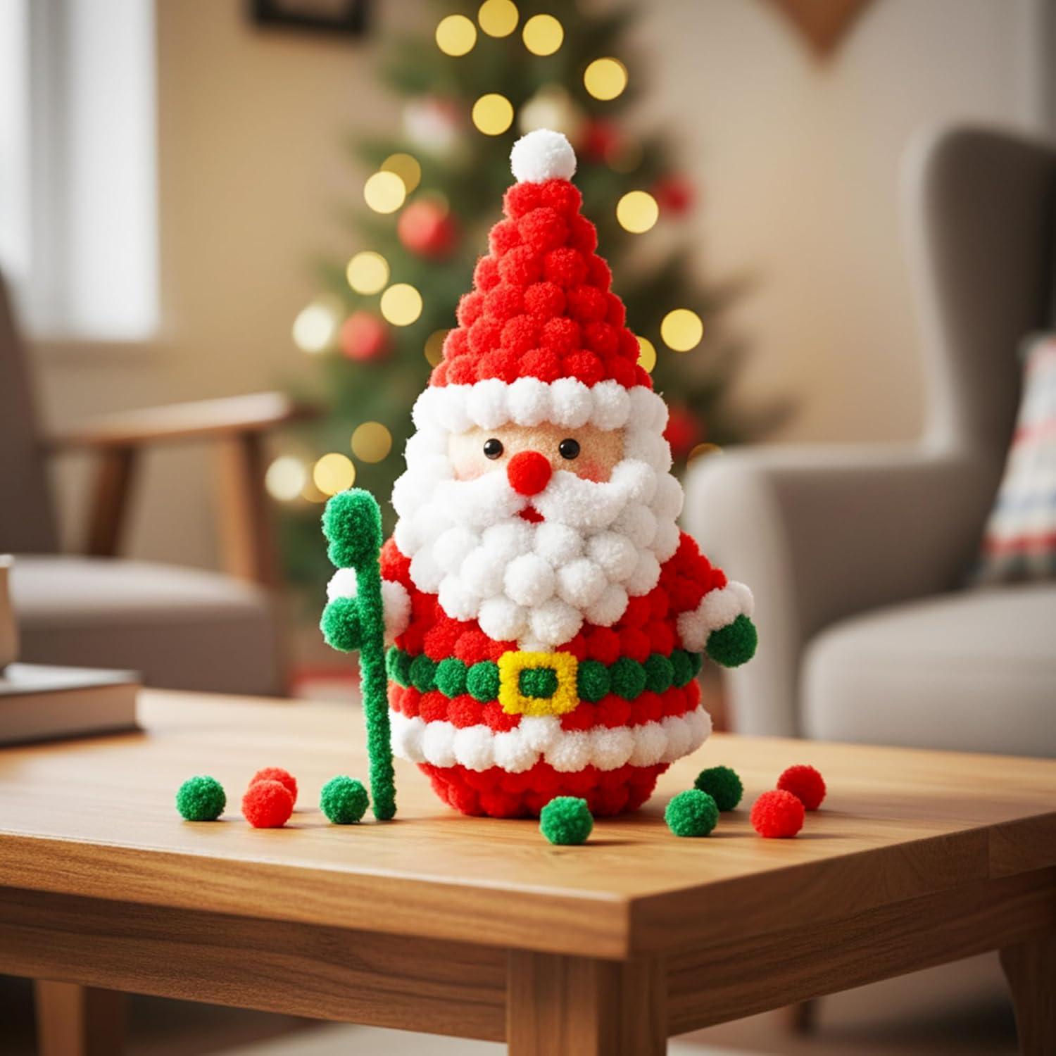 Pompones Rojos 2.5 cm Caydo 400 pcs + Ojos Móviles 100 pcs