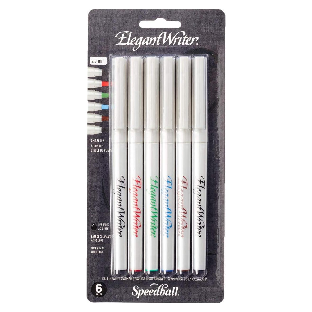Conjunto de 6 Marcadores de Caligrafía Speedball Elegant Writer