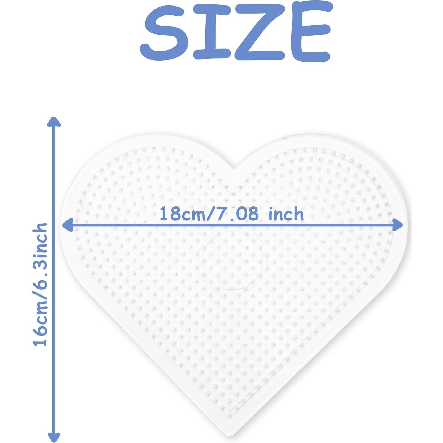 4 Tableros de Perlas de Fusión Krastmon 17.95 cm Corazón