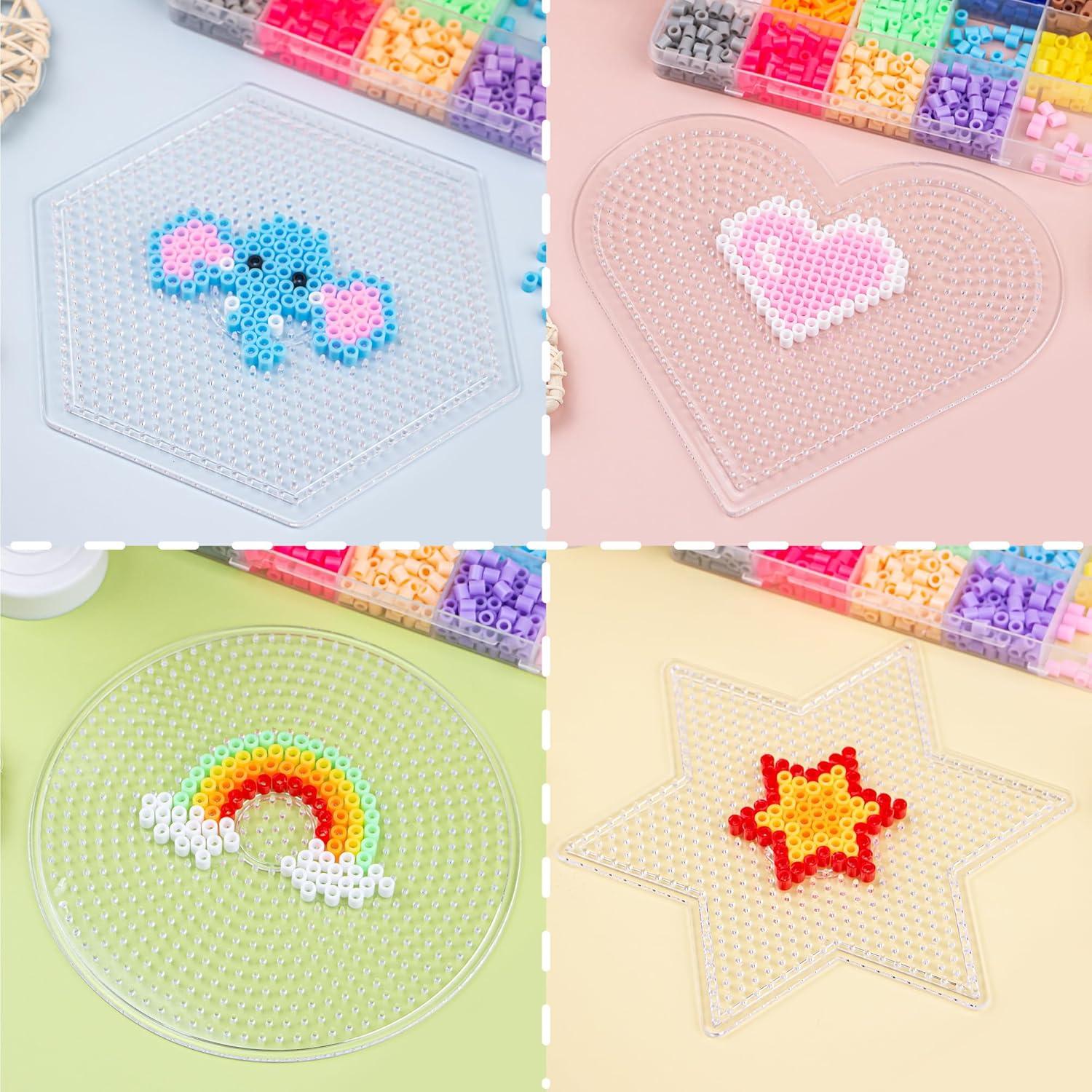 4 Tableros de Perlas de Fusión Krastmon 17.95 cm Corazón