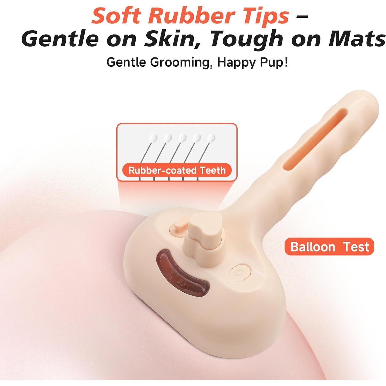 Cepillo Deshedding Autolimpiante CHENJIU para Perros y Gatos Rosa