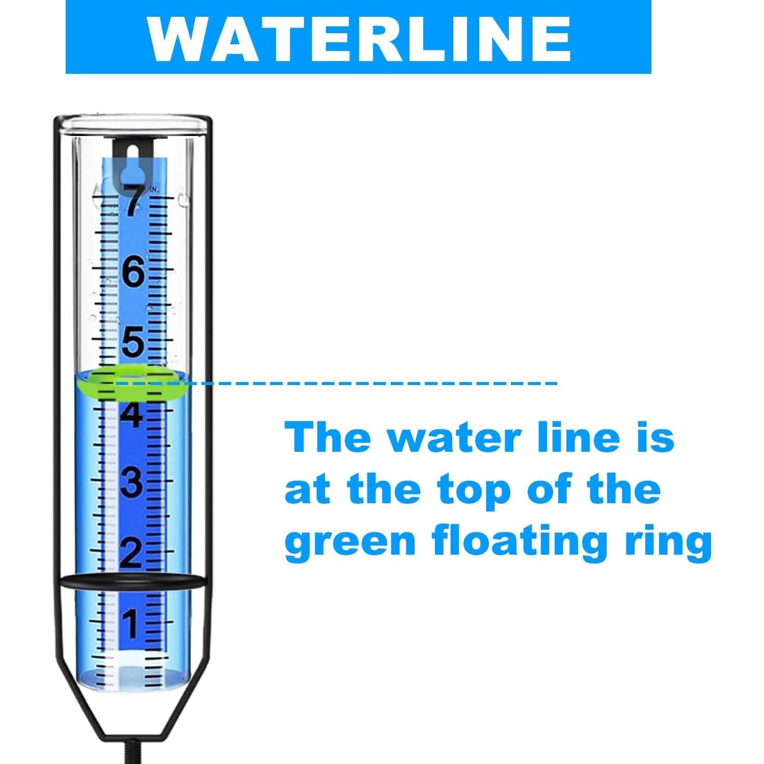Pluviómetro Exterior OUISJYER 71.88 cm Irrompible Fácil de Leer