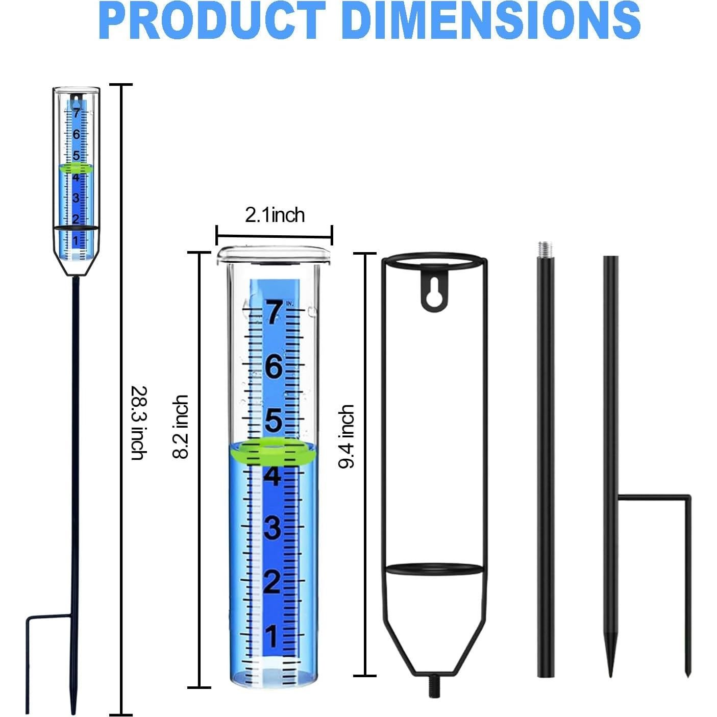 Pluviómetro Exterior OUISJYER 71.88 cm Irrompible Fácil de Leer