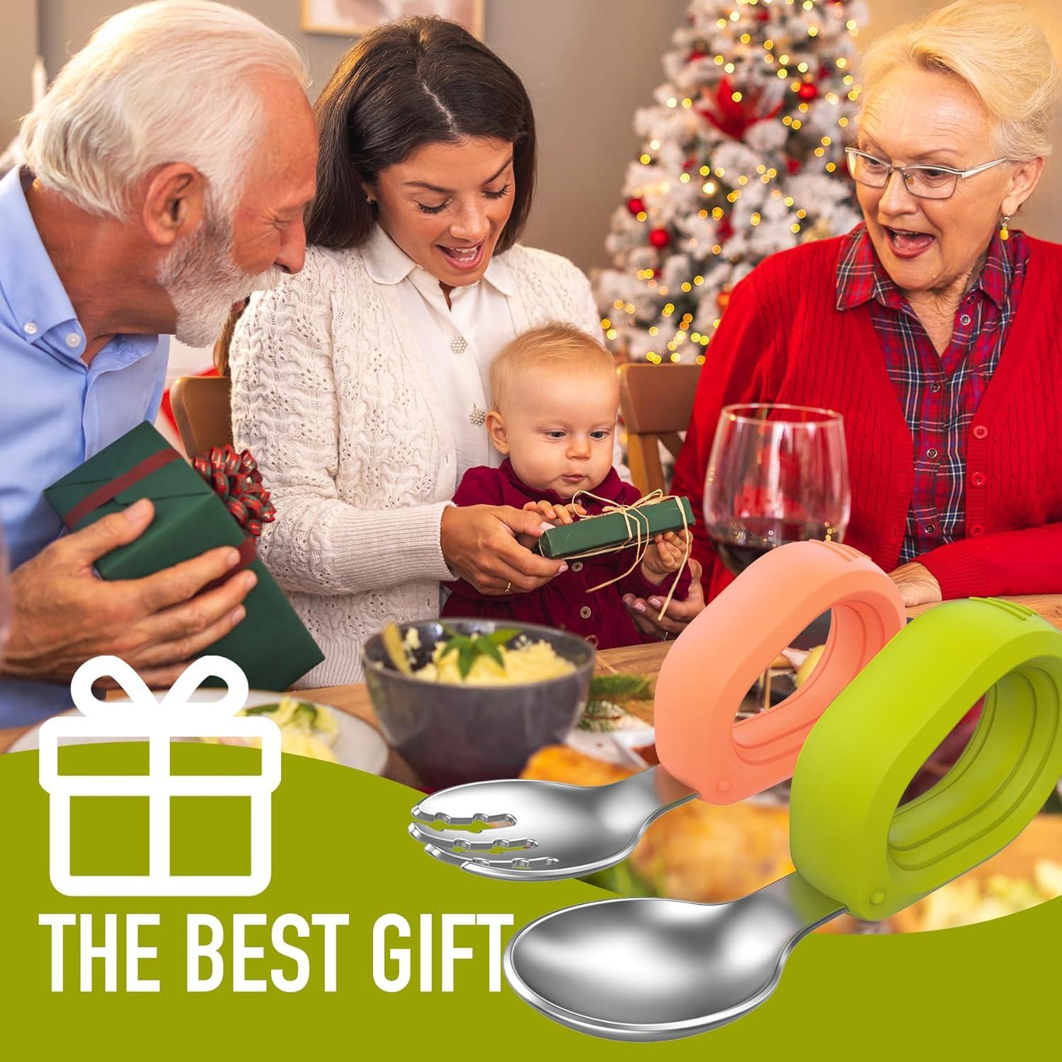 Juego de Cubiertos para Bebés YIMIDO - Cuchara y Tenedor Inoxidable