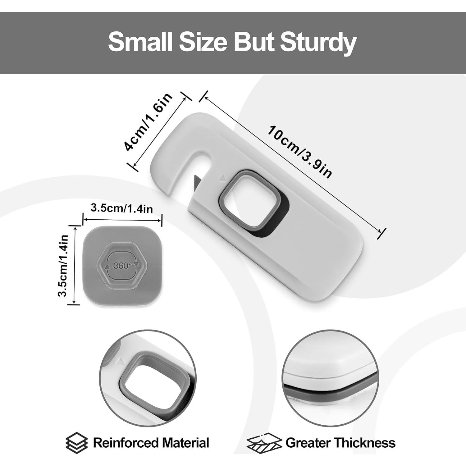 Cerraduras de Refrigerador a Prueba de Niños BECOMTO - 2 Paquete
