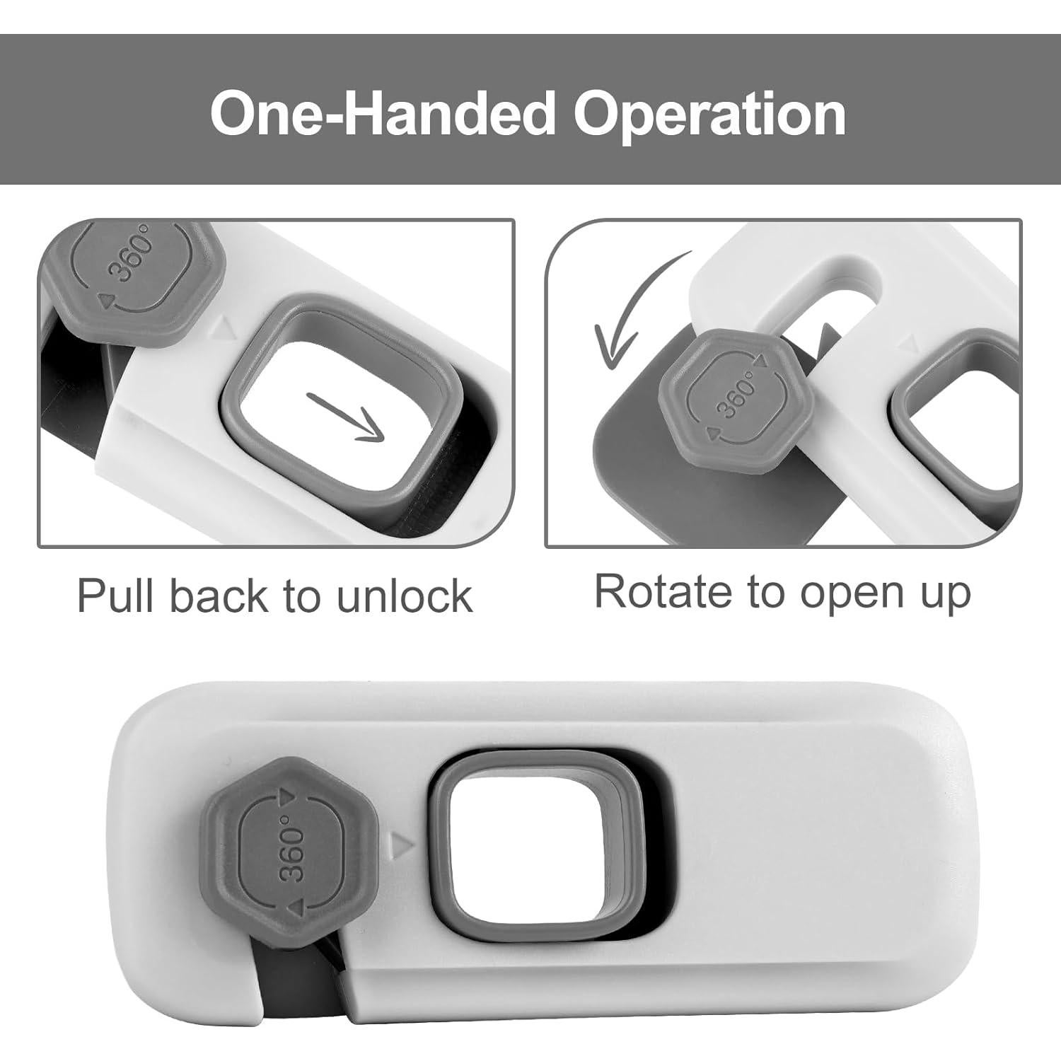 Cerraduras de Refrigerador a Prueba de Niños BECOMTO - 2 Paquete