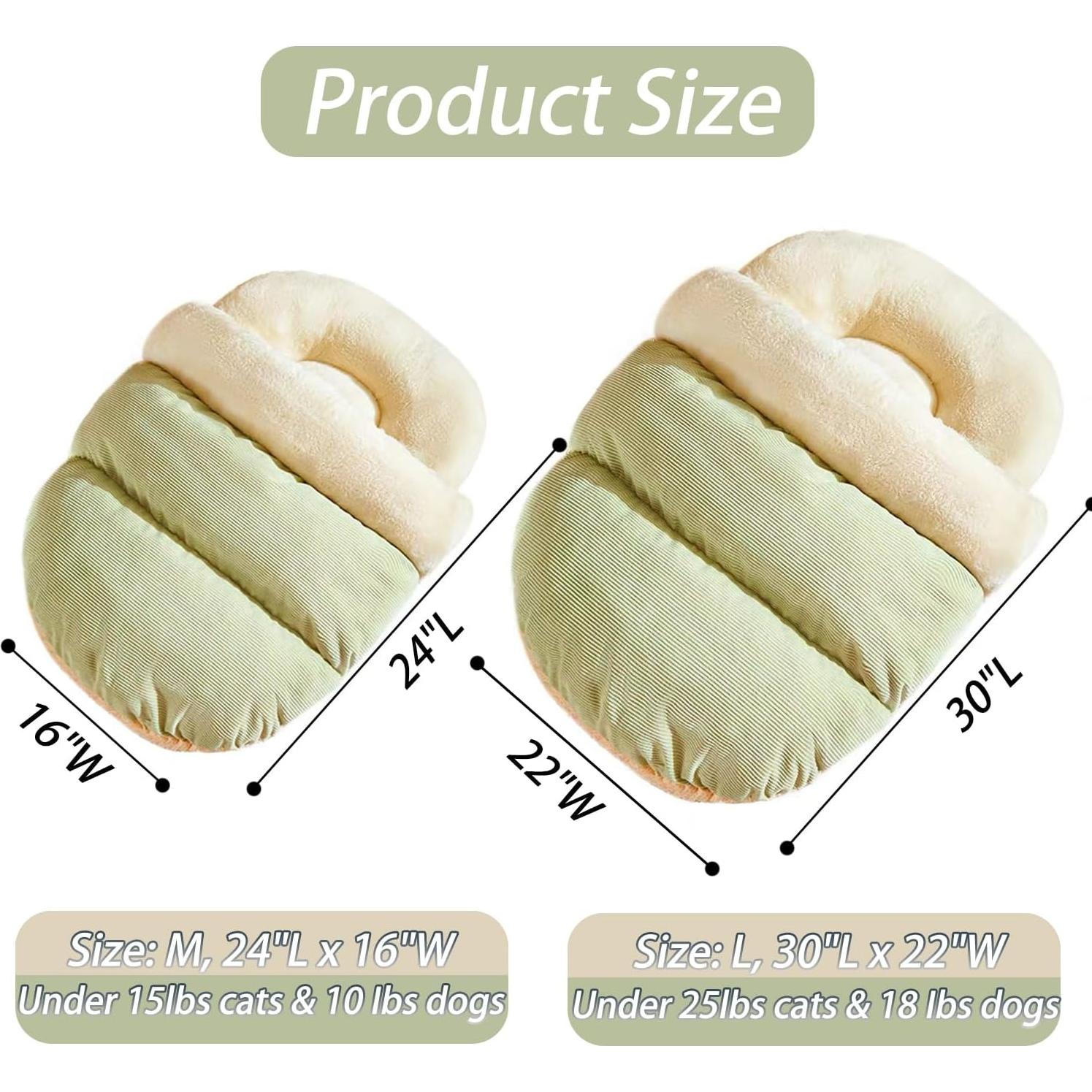 Cama para Gatos Romaneco Mediana Verde 61x41cm Suave y Lavable