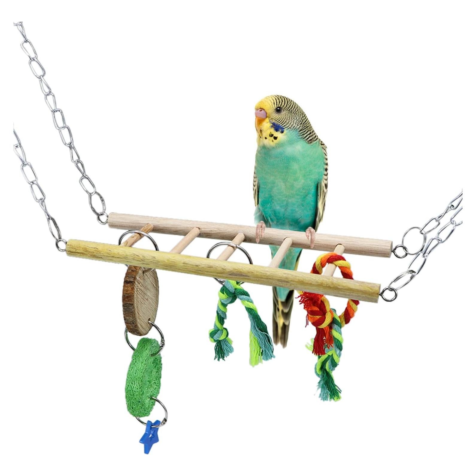 Juguete Colgante para Aves Litewood Escalera de Madera 22 cm