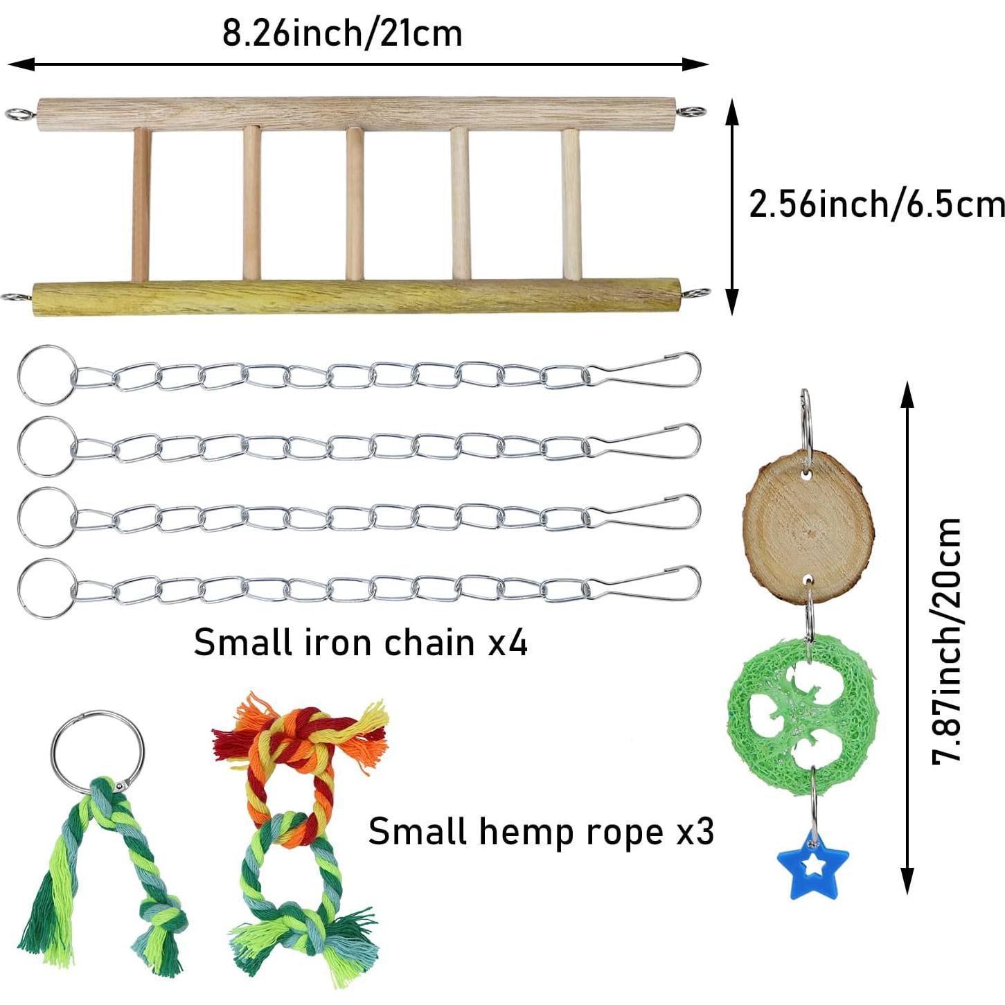 Juguete Colgante para Aves Litewood Escalera de Madera 22 cm