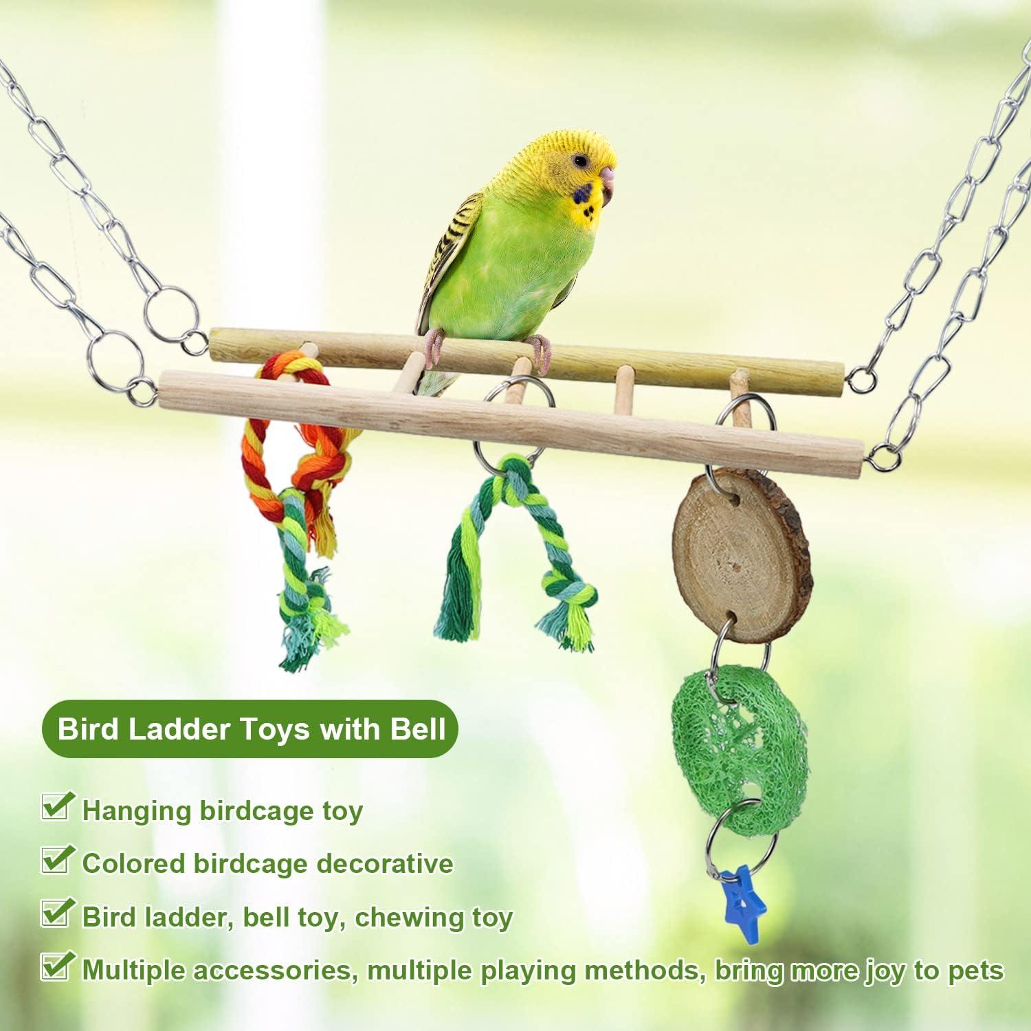 Juguete Colgante para Aves Litewood Escalera de Madera 22 cm