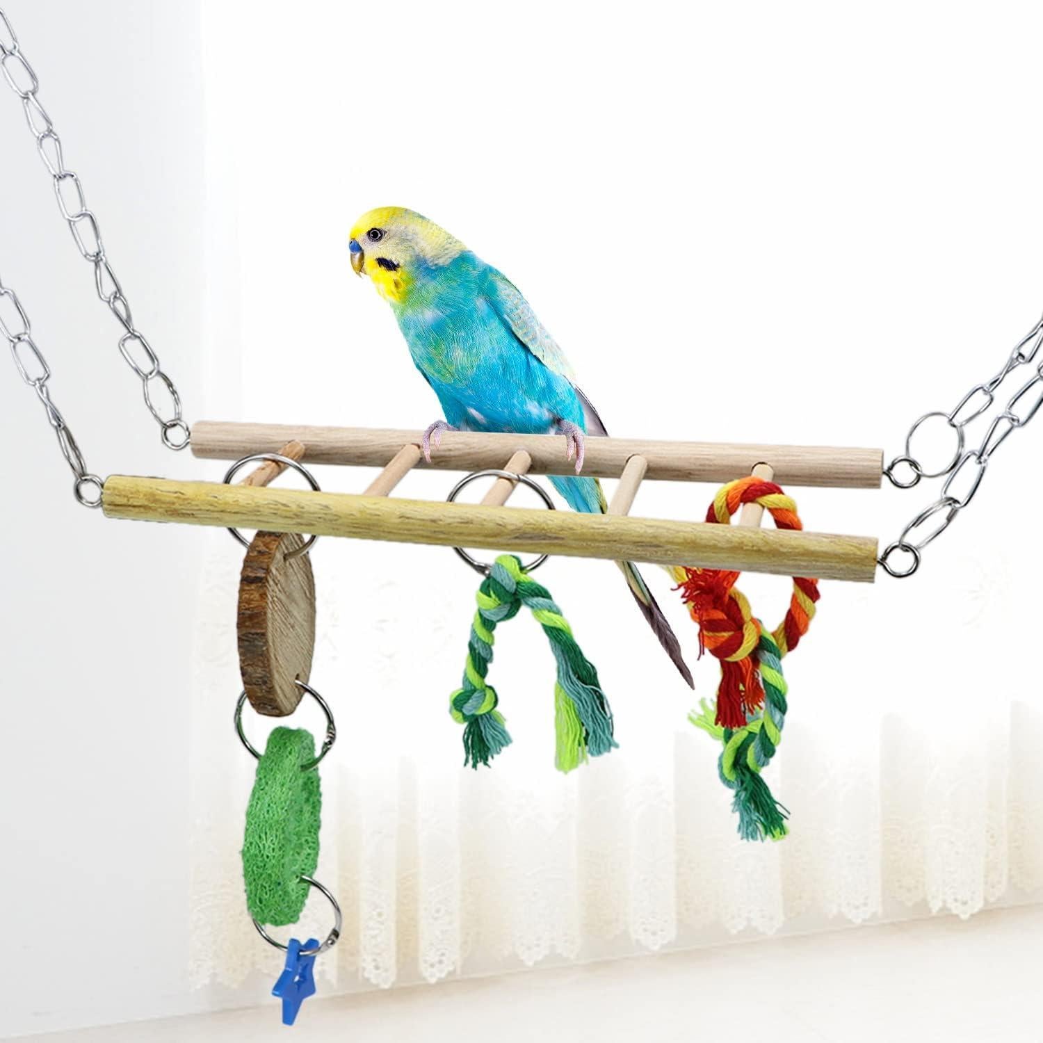 Juguete Colgante para Aves Litewood Escalera de Madera 22 cm