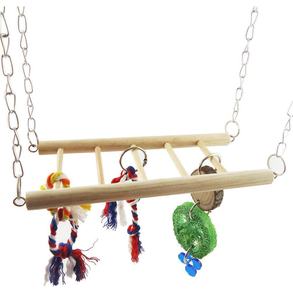 Juguete Colgante para Aves Litewood Escalera de Madera 22 cm