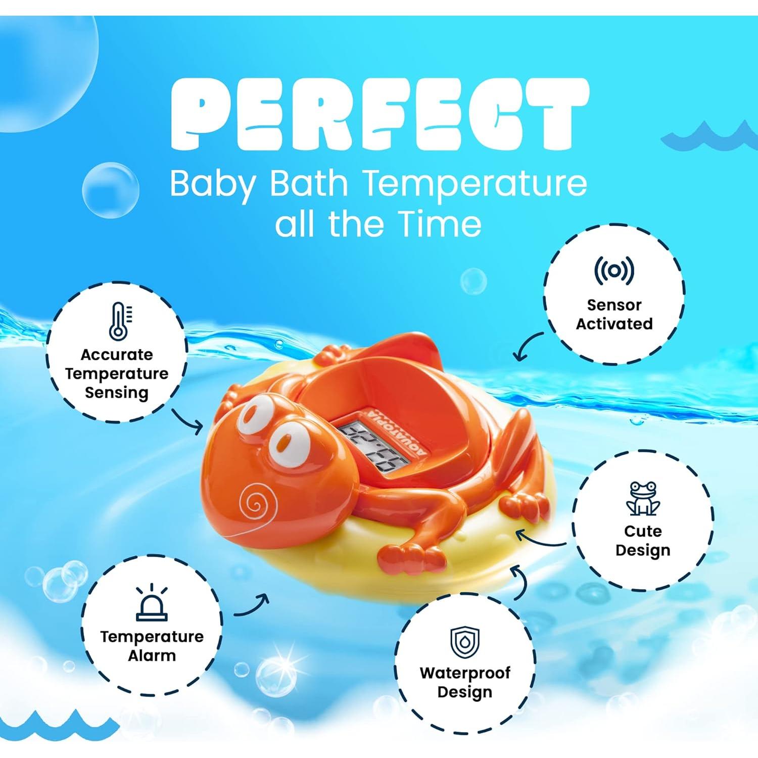 Termómetro de Baño para Bebés Aquatopia Rana Fergus Naranja