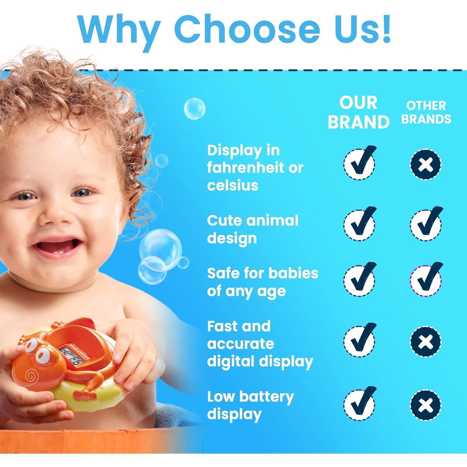 Termómetro de Baño para Bebés Aquatopia Rana Fergus Naranja