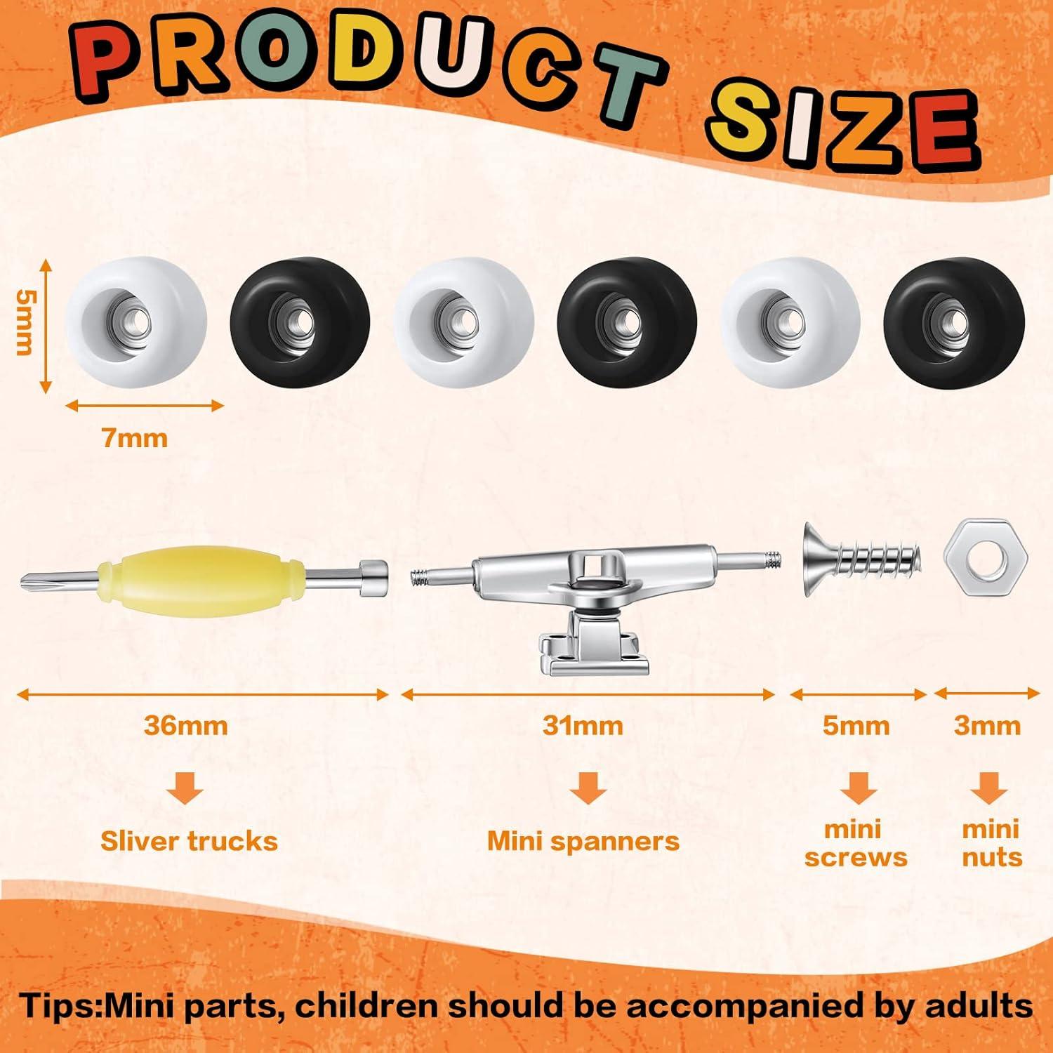 Kit de Accesorios para Fingerboard Jexine - 6 Sets DIY Mini Skateboard