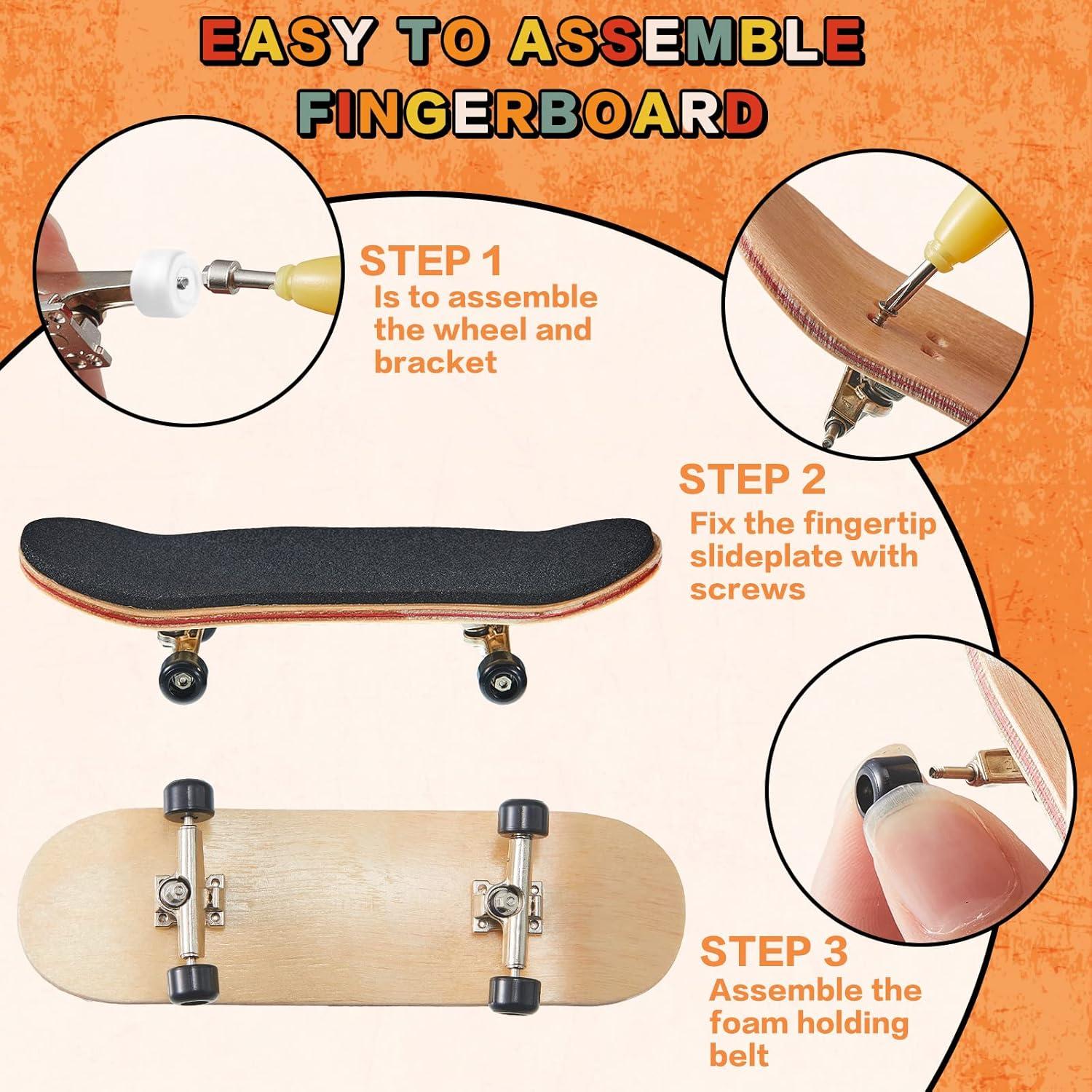 Kit de Accesorios para Fingerboard Jexine - 6 Sets DIY Mini Skateboard