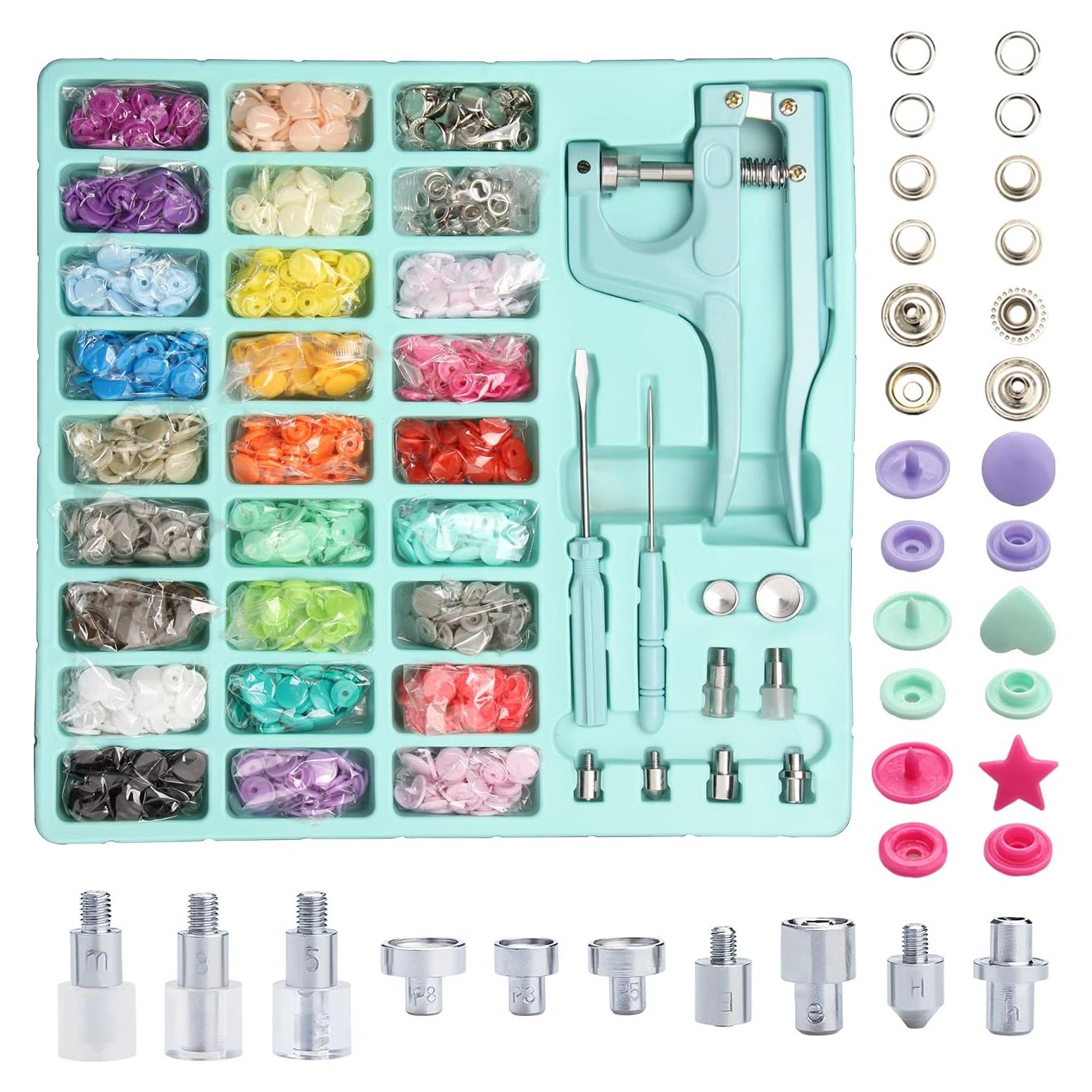 Juego de Botones LYNDA con Alicates - 300 Piezas Verde