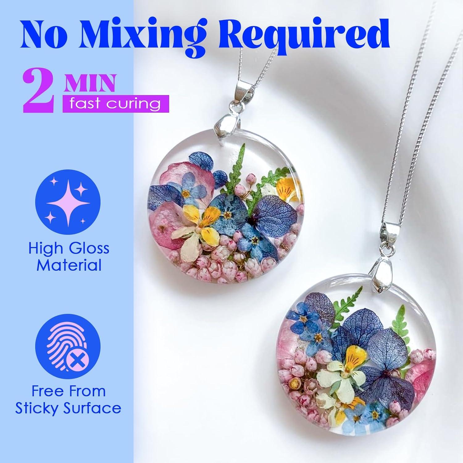 Resina UV Dura 100g Bsrezn con 8 Palitos para Manualidades