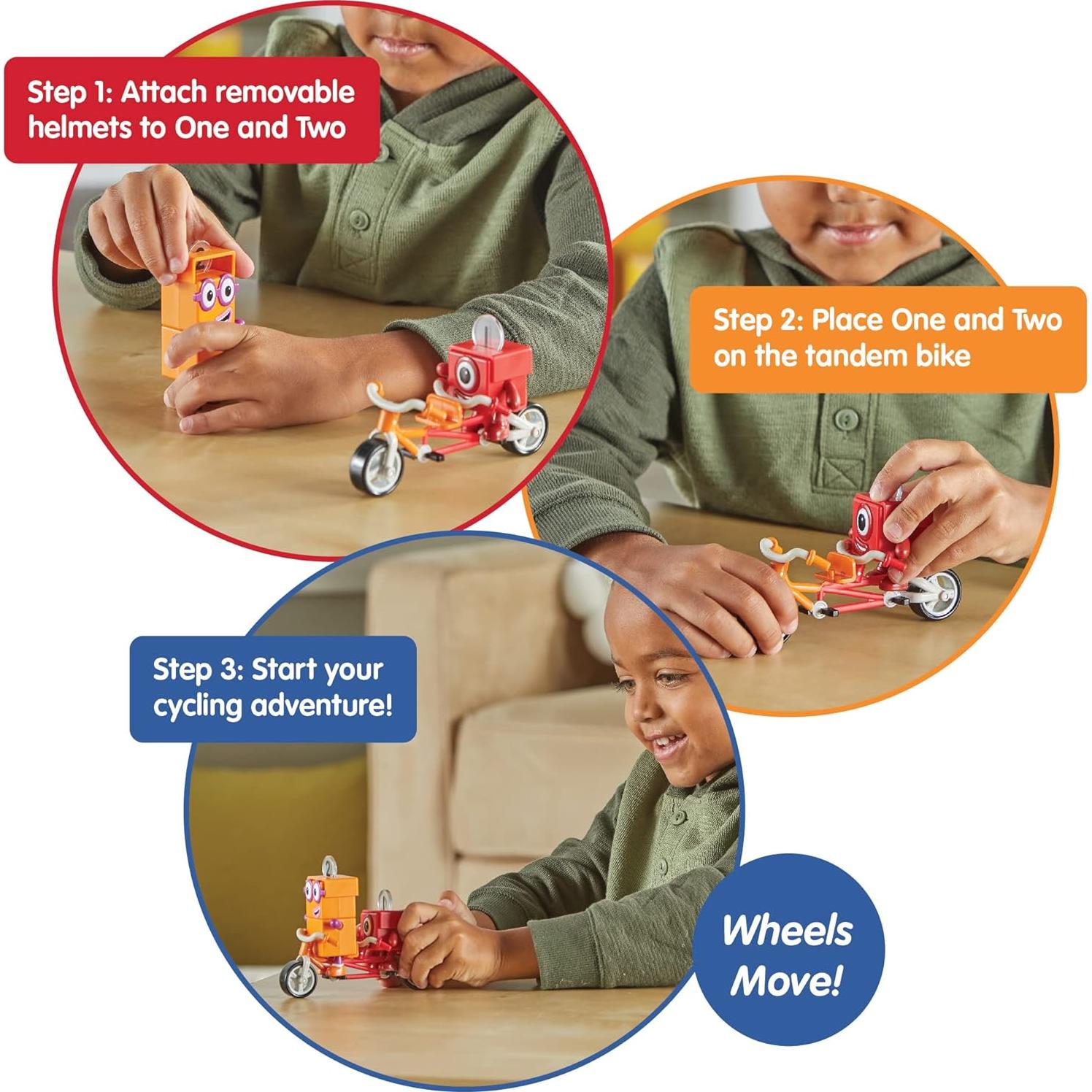 Aventura en Bicicleta Numberblocks Uno y Dos - Juguete Educativo