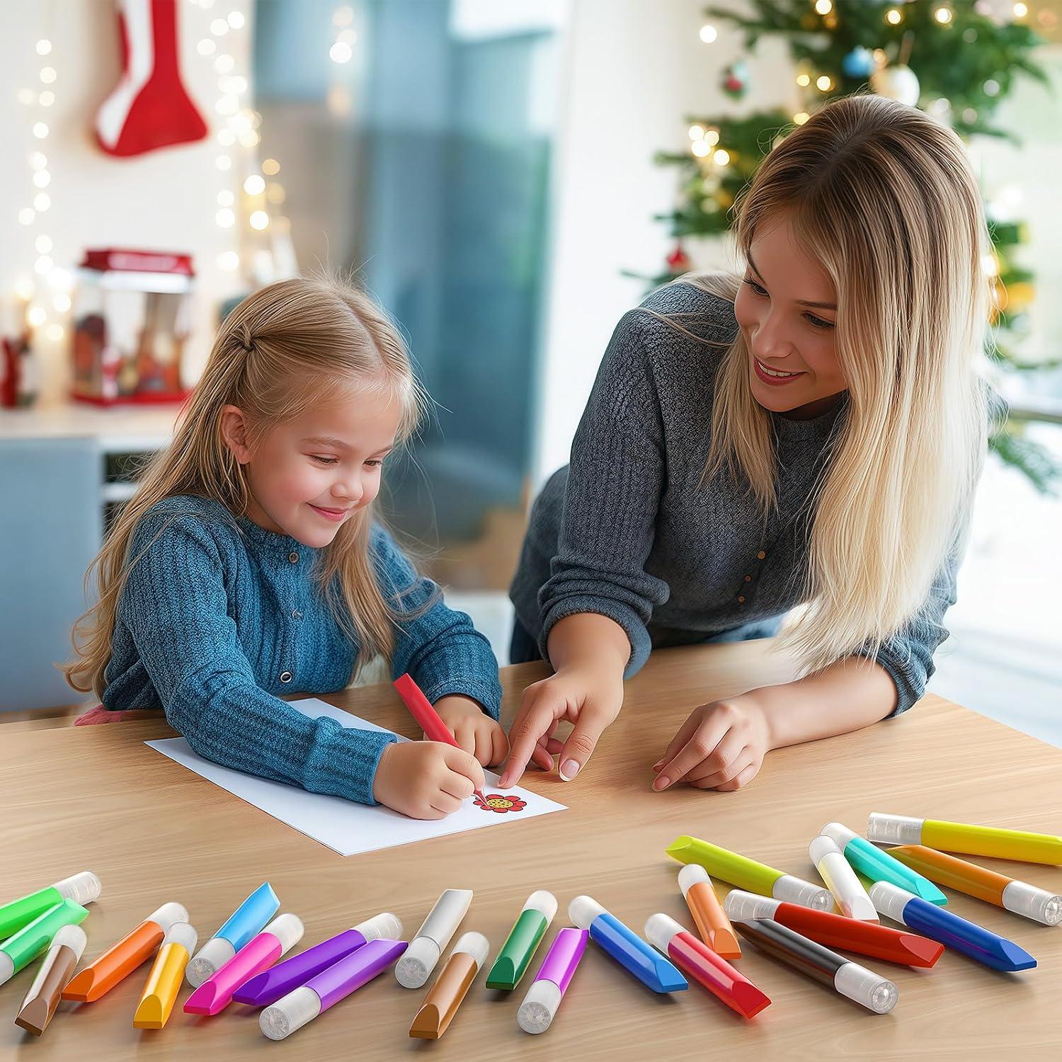 24 Lápices de Pintura para Ventanas HBorna - Multicolor 10ml