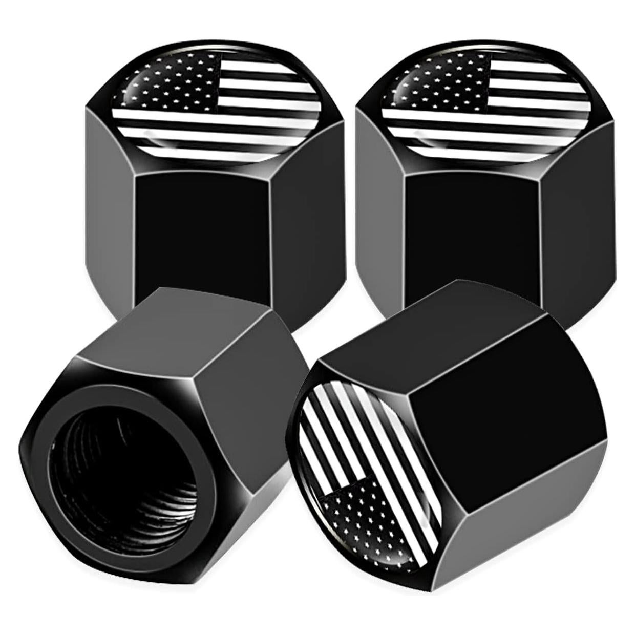 Tapas de Válvula de Neumático Ajxn 4 Pcs Bandera Americana