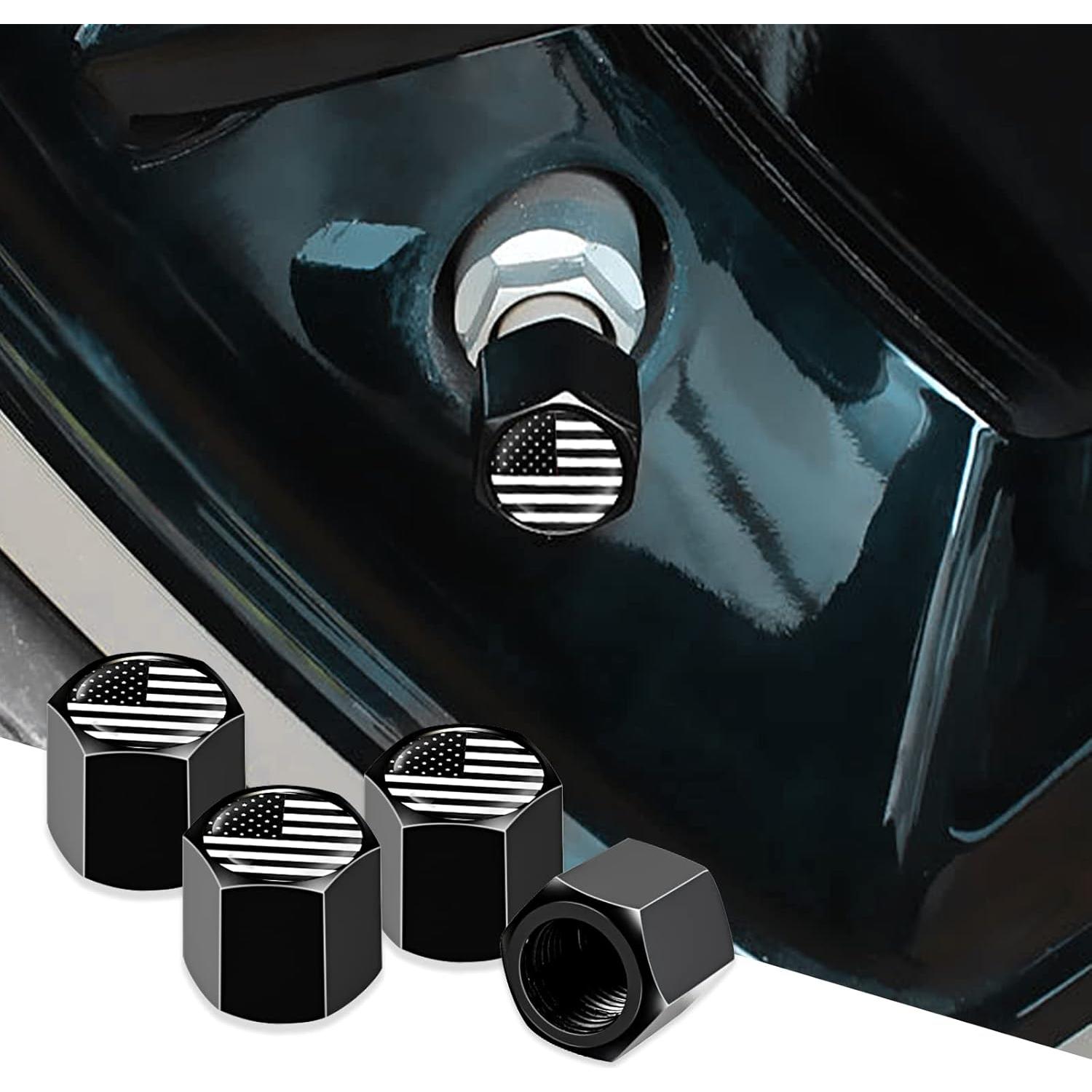 Tapas de Válvula de Neumático Ajxn 4 Pcs Bandera Americana