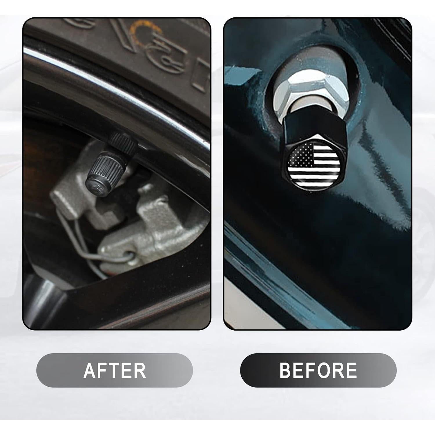 Tapas de Válvula de Neumático Ajxn 4 Pcs Bandera Americana