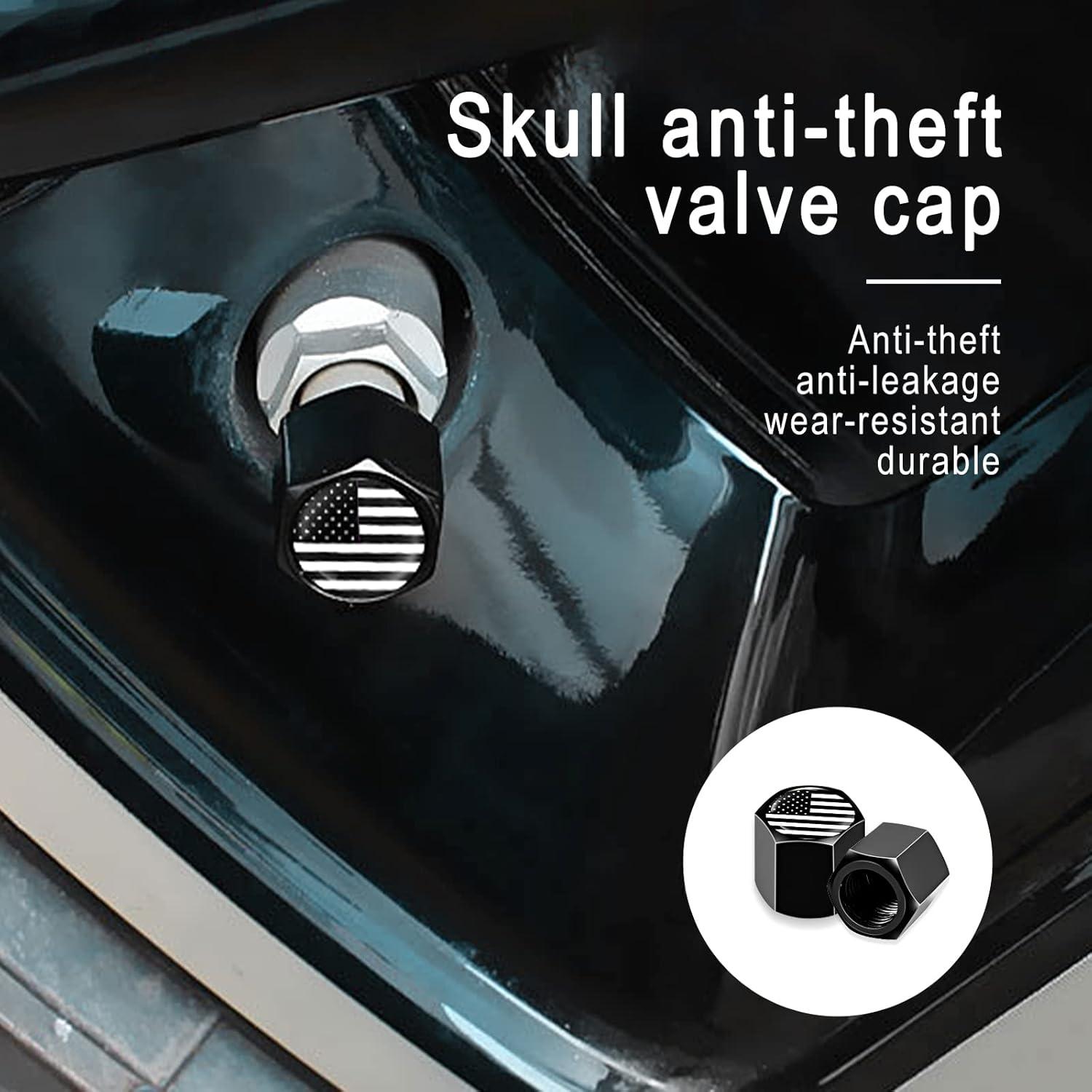 Tapas de Válvula de Neumático Ajxn 4 Pcs Bandera Americana