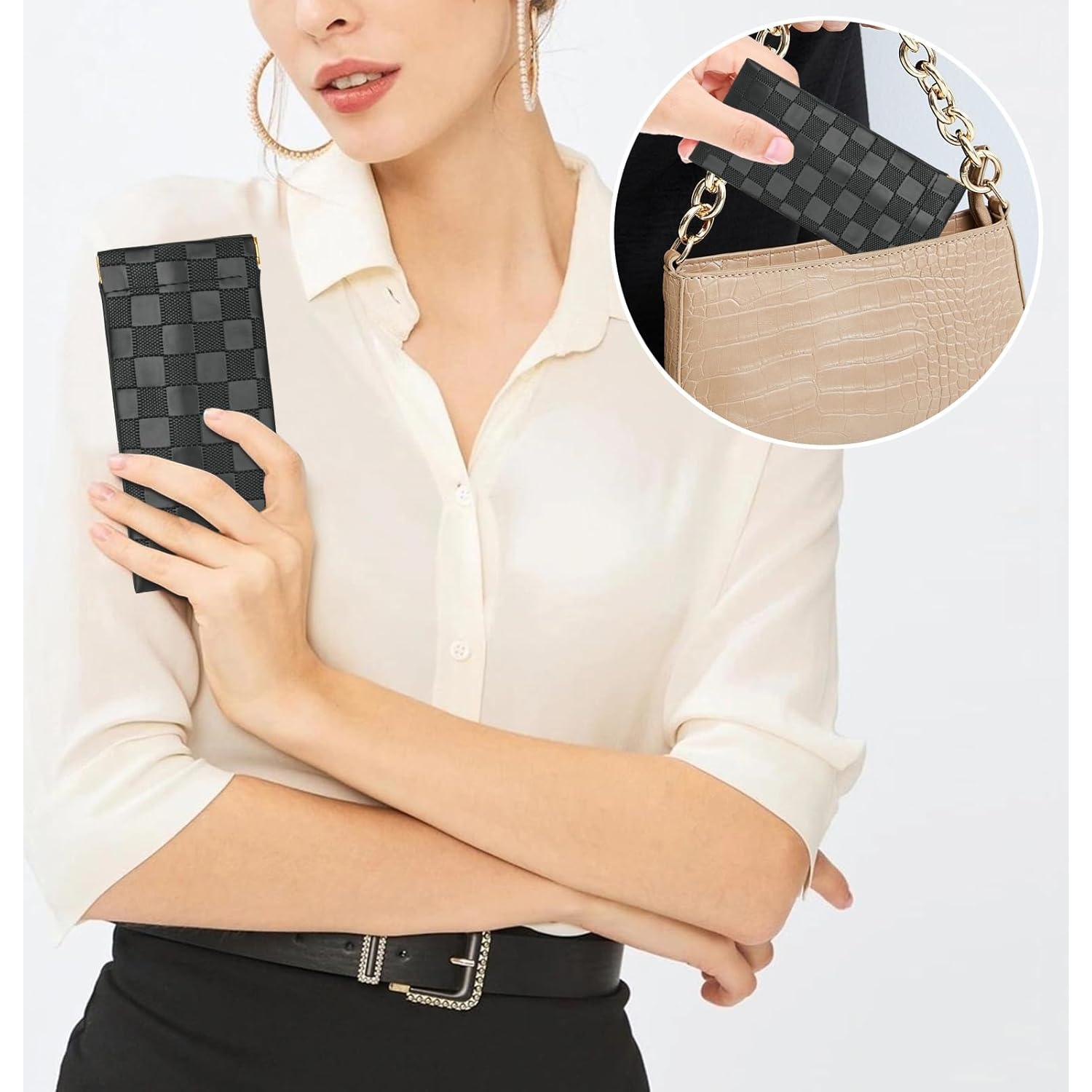 Funda de Gafas Cuadriculada Sightor 2 Pcs Cuero Suave