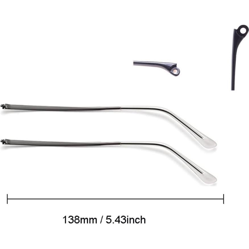 Templos de Reemplazo para Gafas Janky - 1 Par Negro