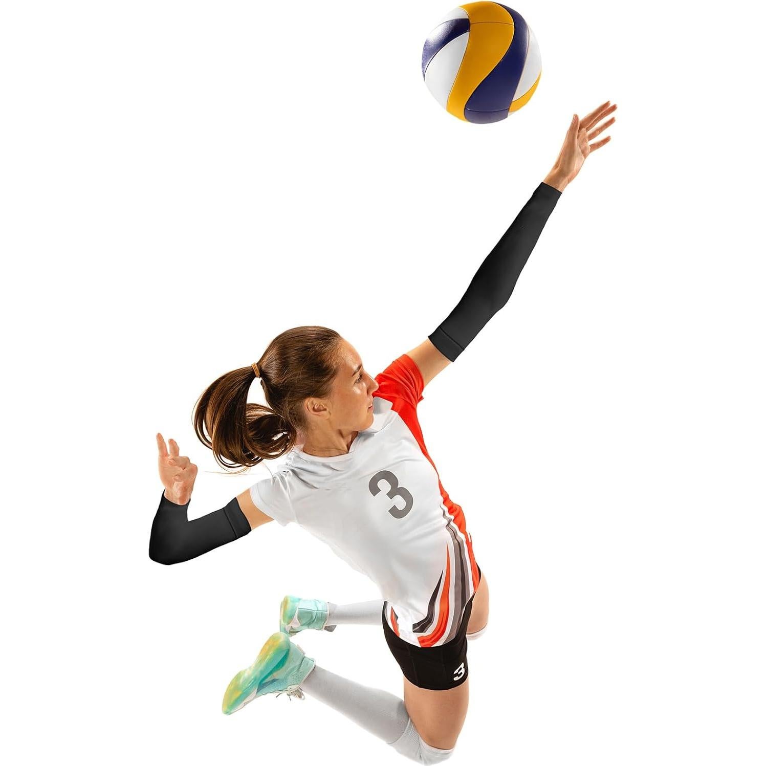 Mangas UV Kinwor para brazos unisex - 2 pares beige, UPF 50+