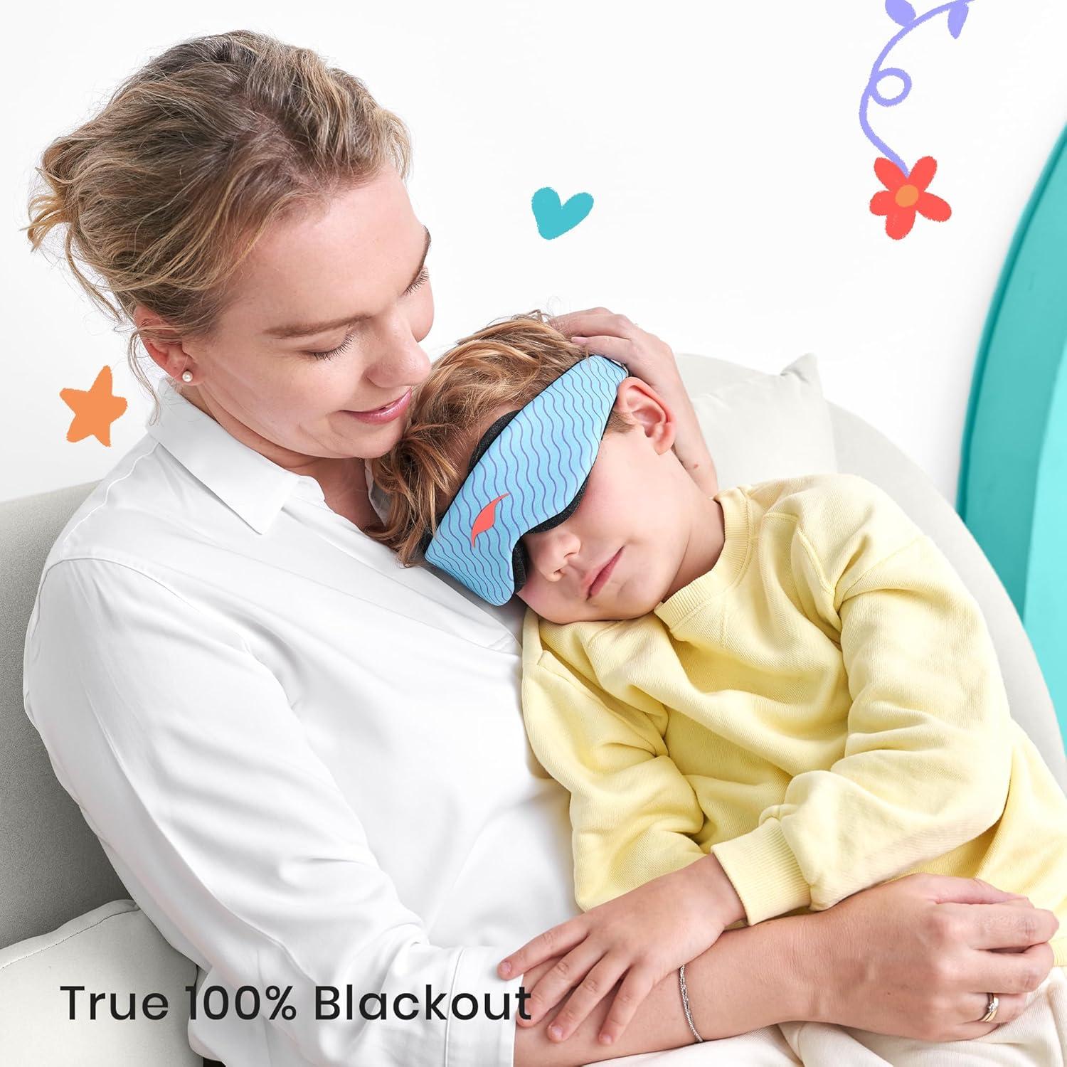 Manta Kids - Máscara de Sueño Ajustable para Niños Azul