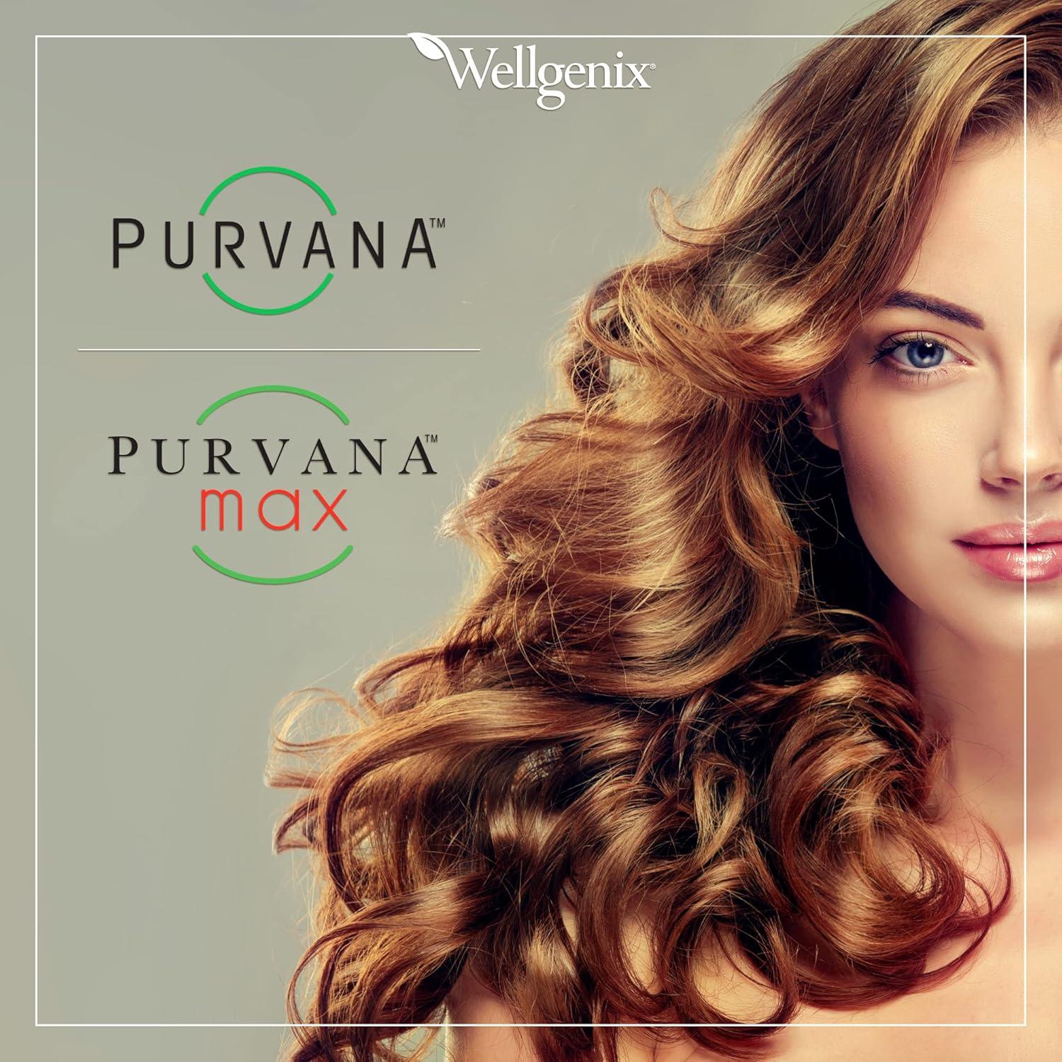 Purvana Max Suplemento Vegano Cabello, Piel y Uñas - 30 Cápsulas