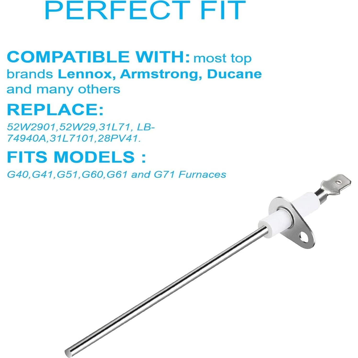 Sensor de Llama 52W29 TOMOON para Hornos Lennox y Ducane - Paquete de 2