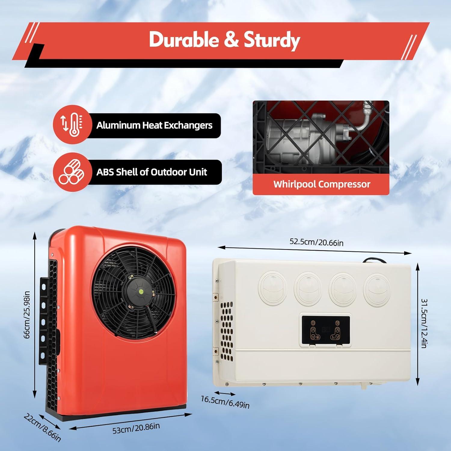 Aire Acondicionado Portátil RocoReny 12V 800W 4 Velocidades