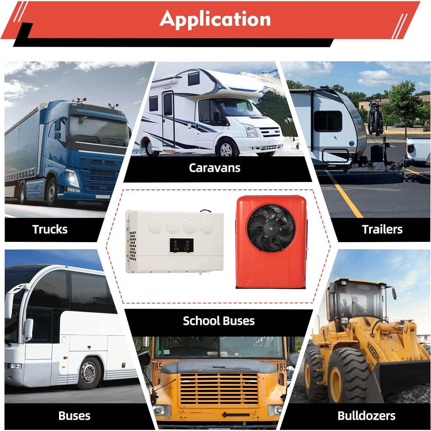 Aire Acondicionado Portátil RocoReny 12V 800W 4 Velocidades