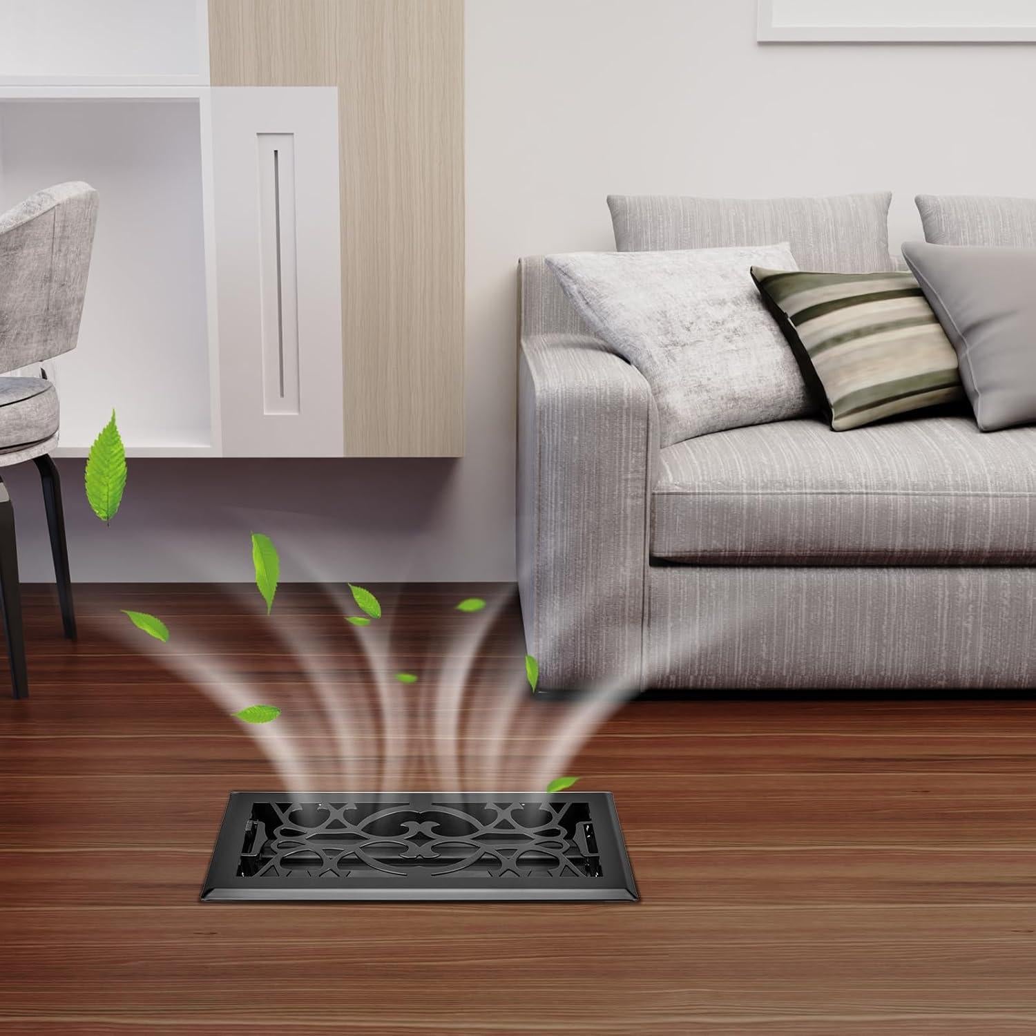 Registro de Piso 28.5 x 13.8 cm ACNOYEL Negro Mate