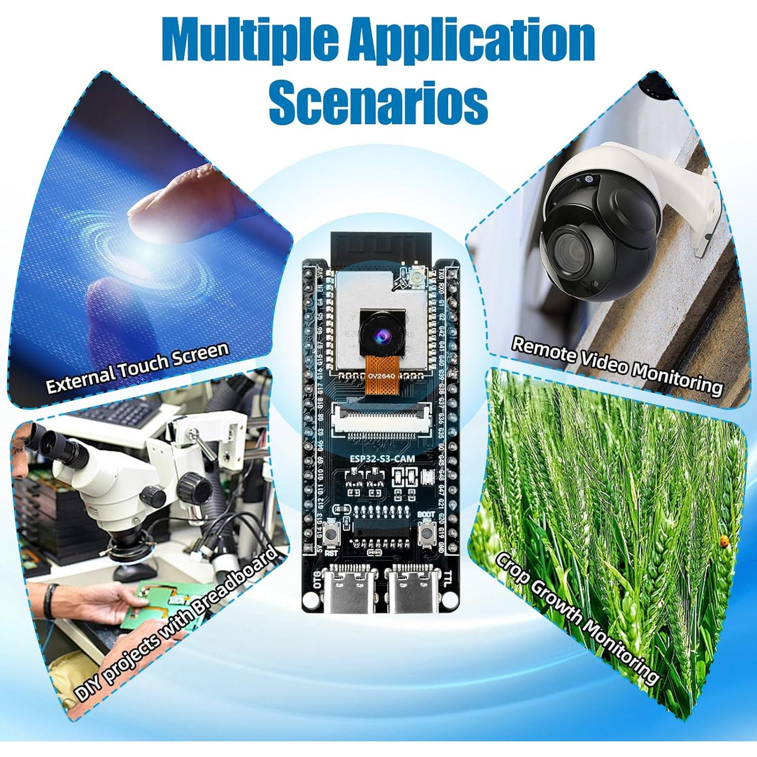 Placa de desarrollo FORIOT ESP32-S3-CAM con cámara 2MP