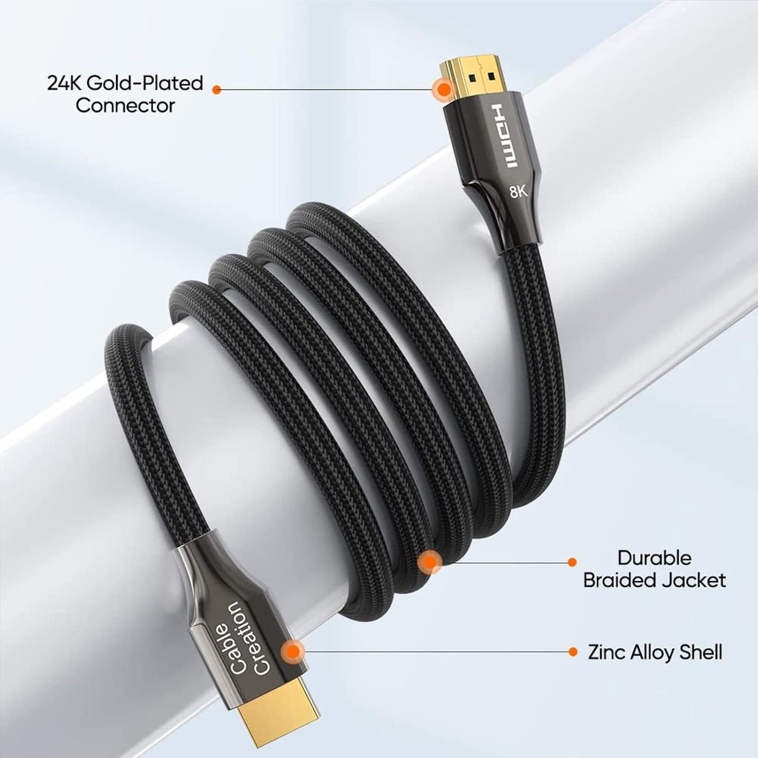 Cable HDMI 8K CableCreation 0.91M Ultra Alta Velocidad 48Gbps