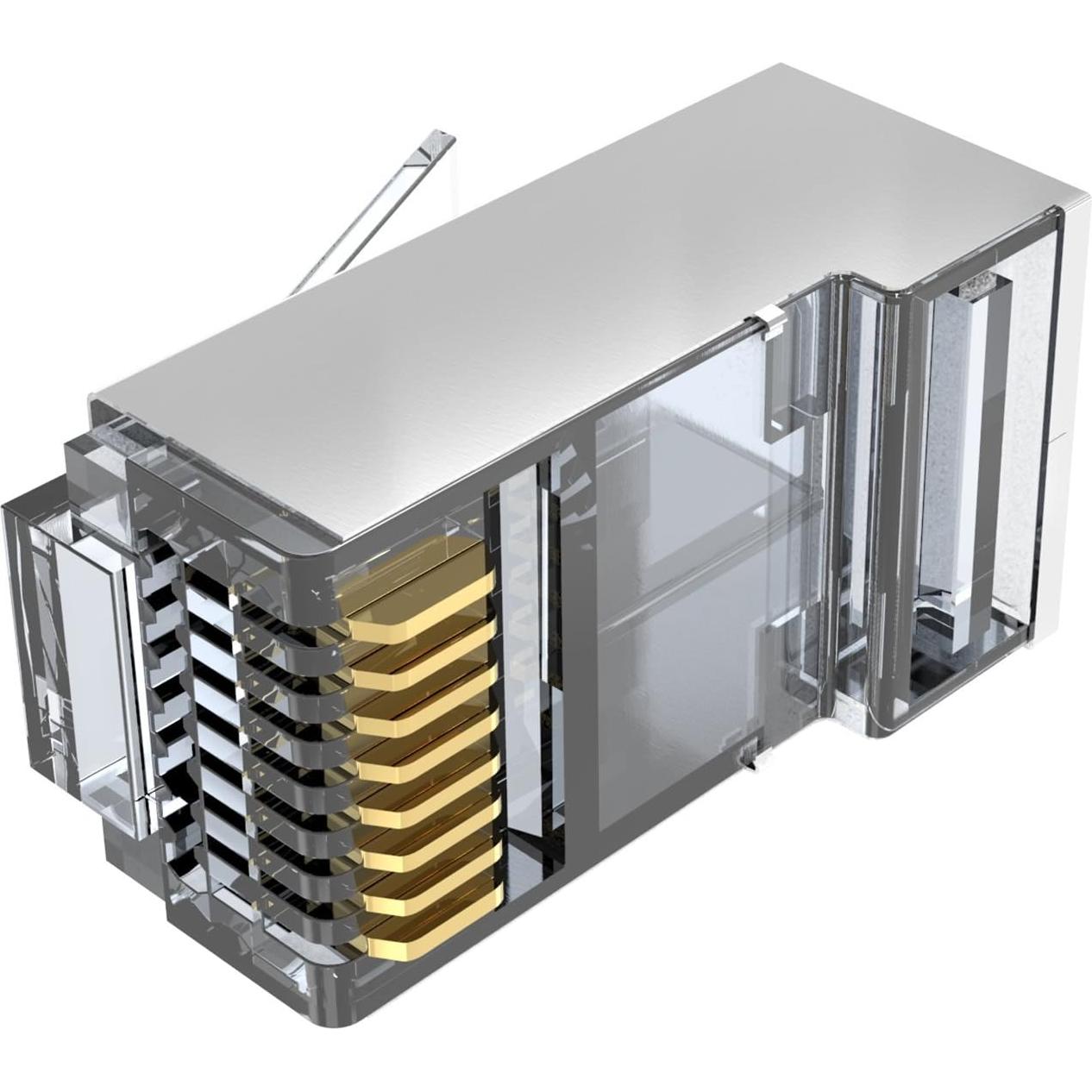 Conectores RJ45 Cat6 Blindados Passthrough 60 Unidades Sabra