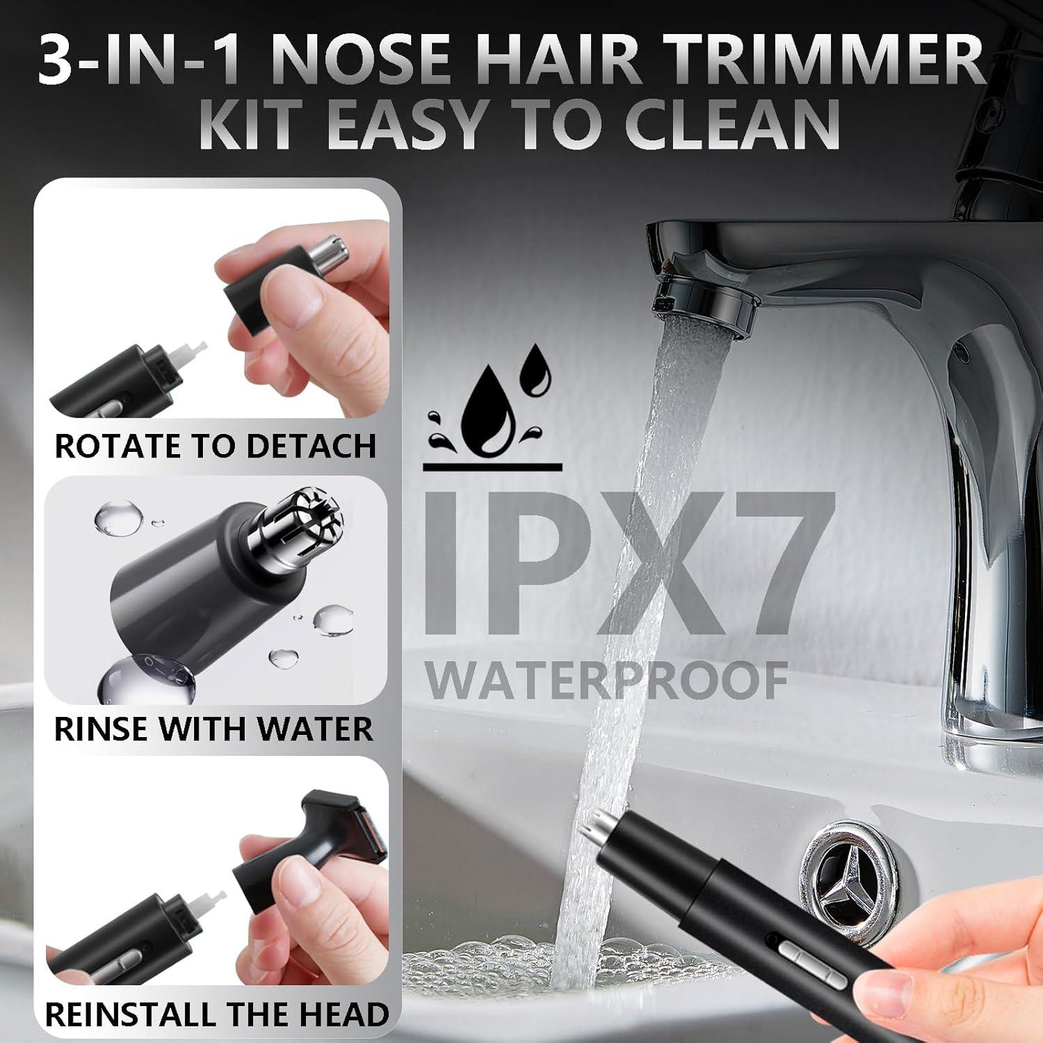 Recortador de Vello Nasal y Auricular DUST2OASIS 7-en-1